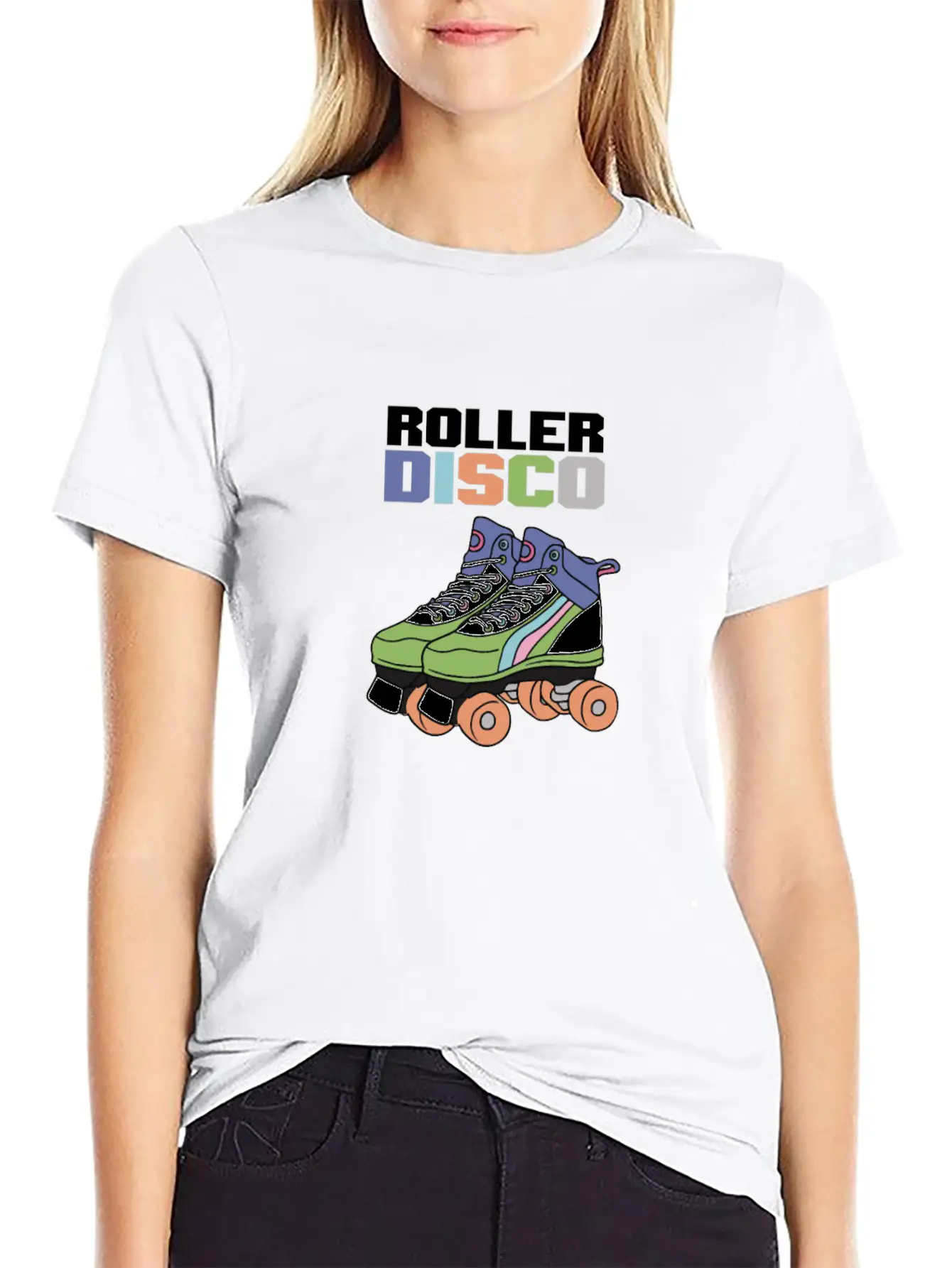 Vintage Roller Disco Breathable Graphic T-Shirt – Perfect For Casual Days