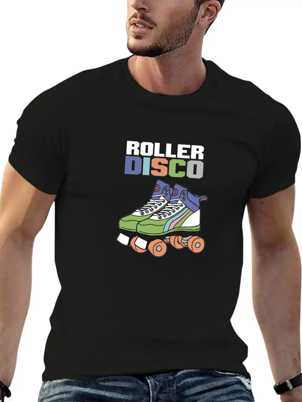 Vintage Roller Disco Breathable Graphic T-Shirt – Perfect For Casual Days