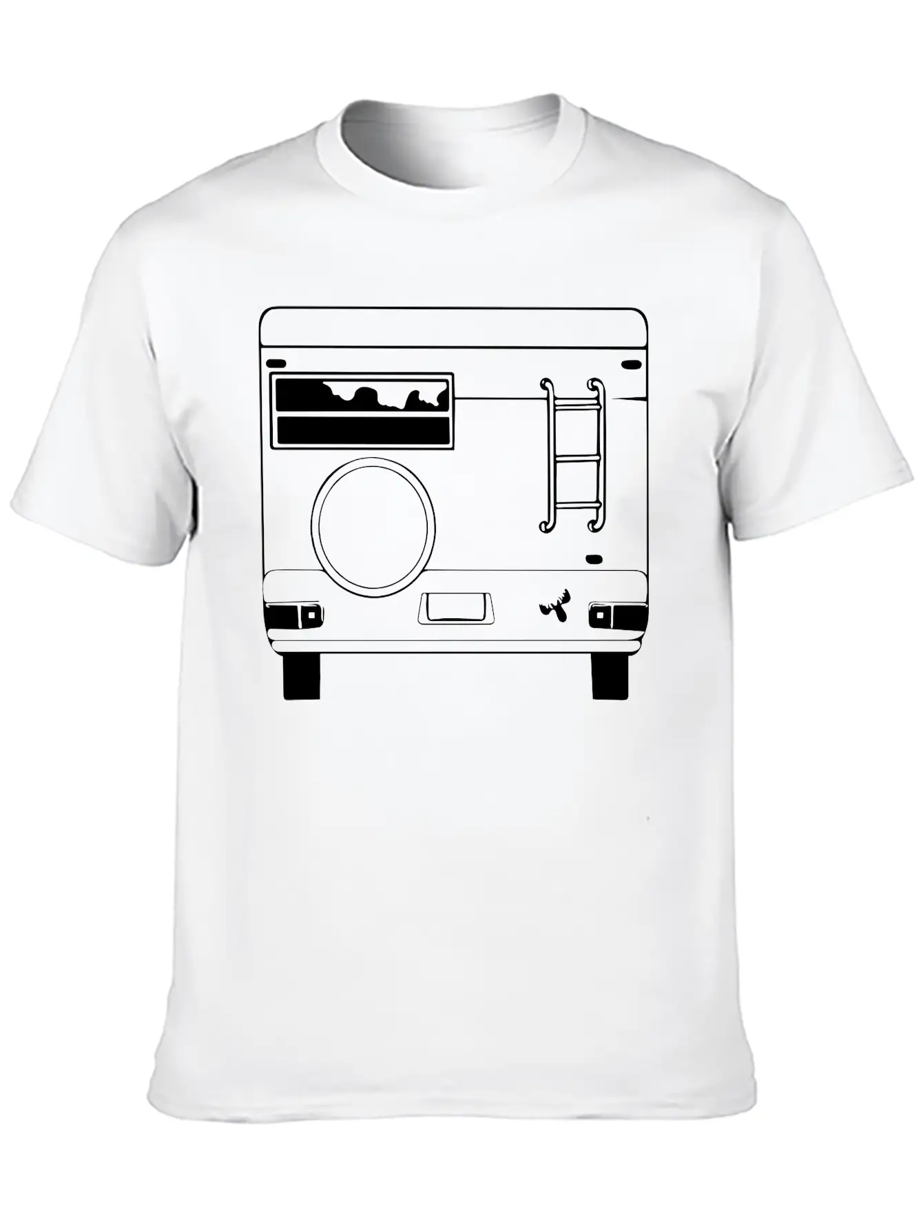 Vintage RV Departing On An Adventure. Classic Cotton Tee – Unisex Comfort For Any Season