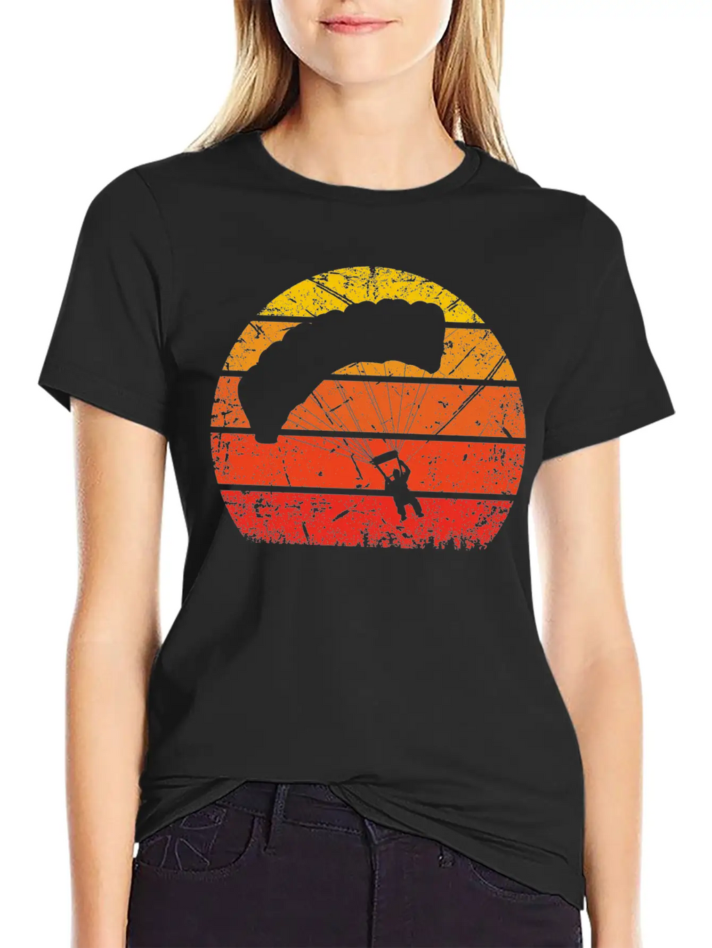 Vintage Sun And Paragliding - (B) Unisex Casual T-Shirt – Clean Design For Daily Comfort