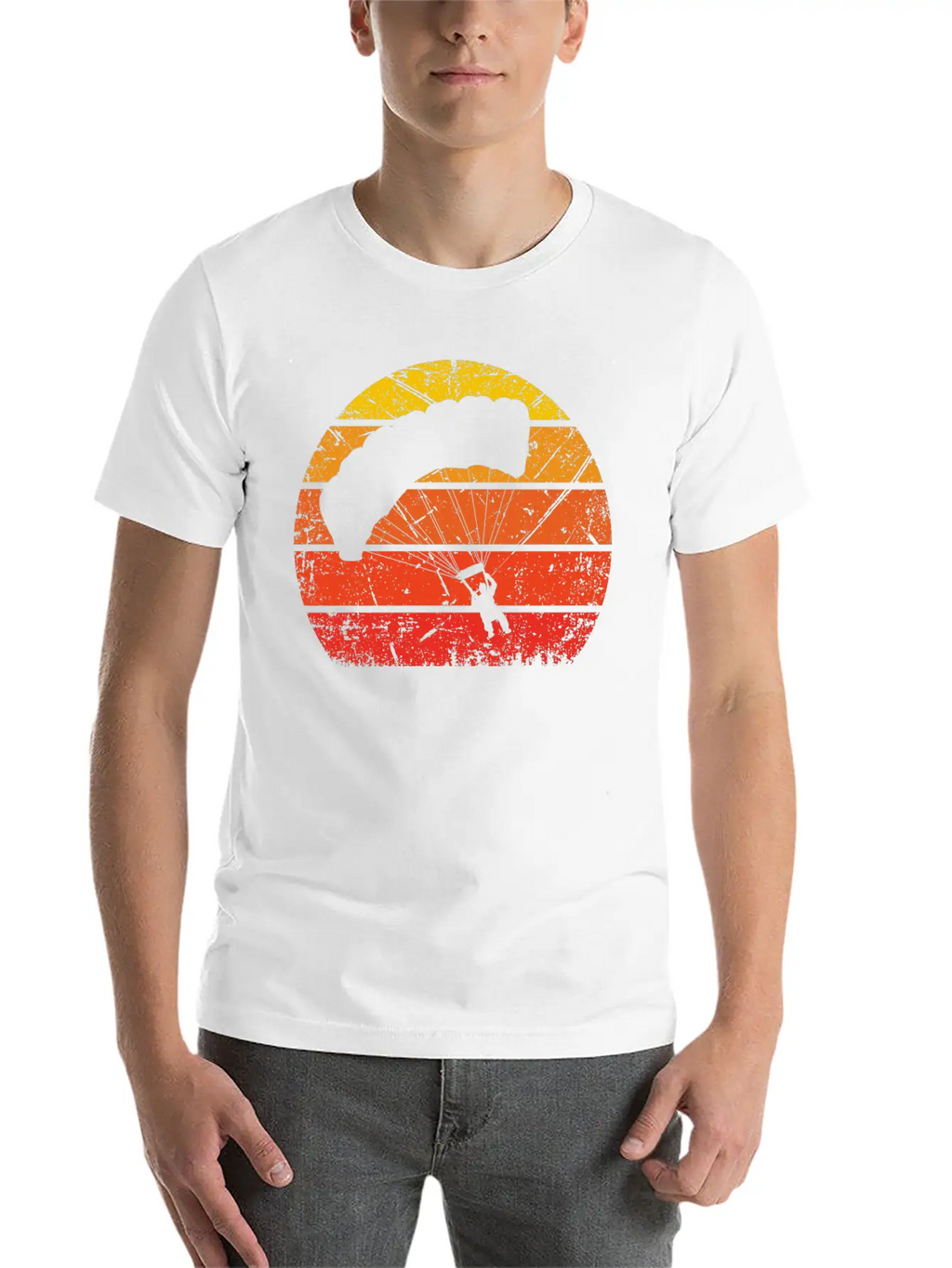 Vintage Sun And Paragliding - (B) Unisex Casual T-Shirt – Clean Design For Daily Comfort