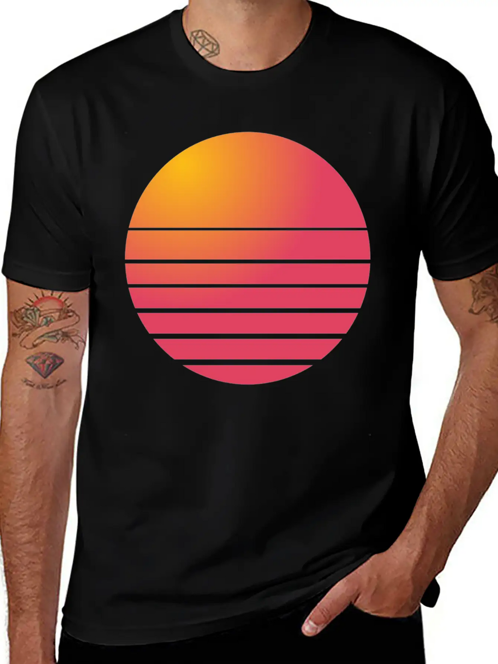 Vintage Sunset Sunrise Summer Funny Gifts Basic Graphic T-Shirt – Daily Comfort In Soft Cotton