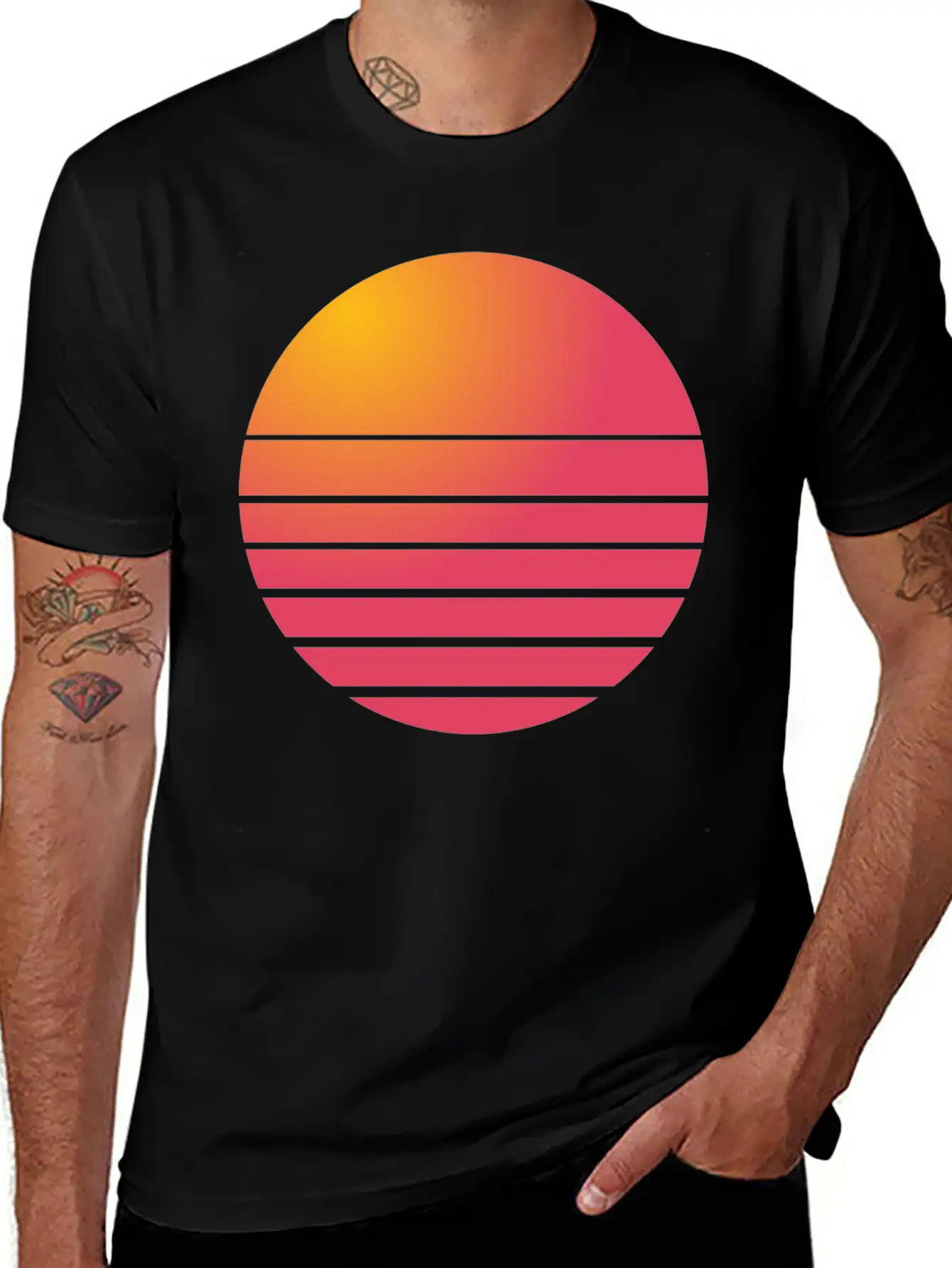 Vintage Sunset Sunrise Summer Funny Gifts Basic Graphic T-Shirt – Daily Comfort In Soft Cotton