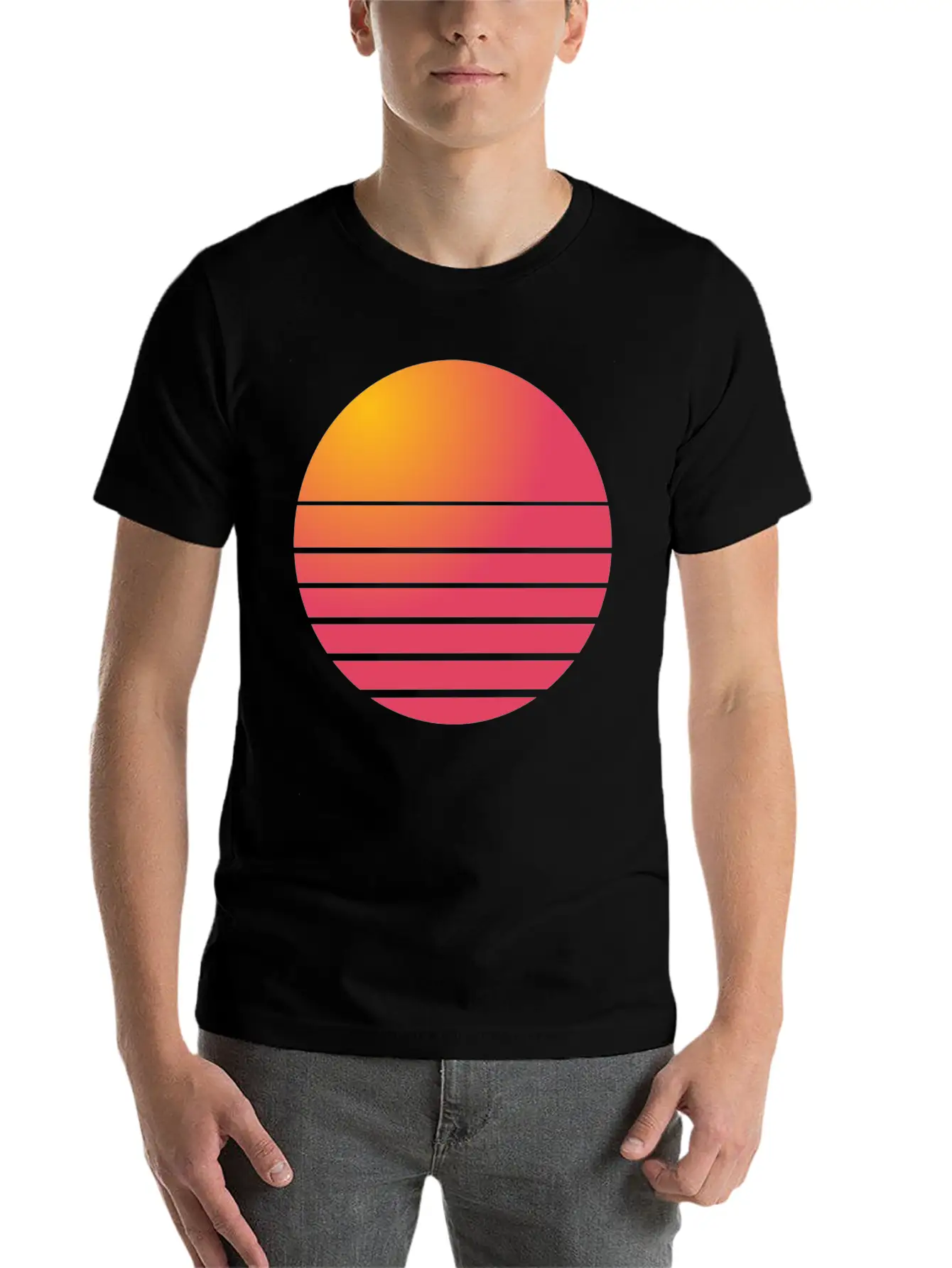 Vintage Sunset Sunrise Summer Funny Gifts Basic Graphic T-Shirt – Daily Comfort In Soft Cotton
