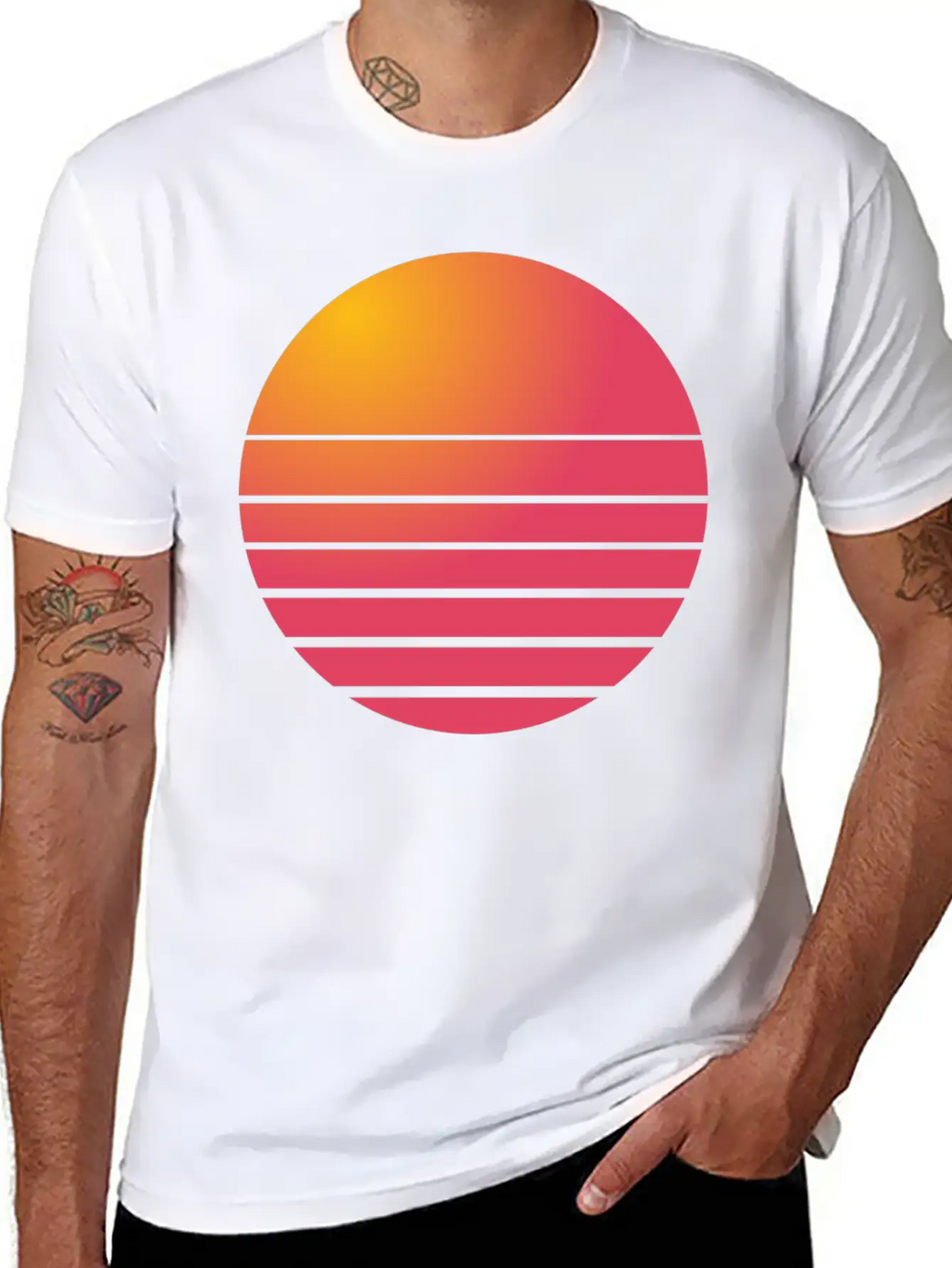 Vintage Sunset Sunrise Summer Funny Gifts Basic Graphic T-Shirt – Daily Comfort In Soft Cotton