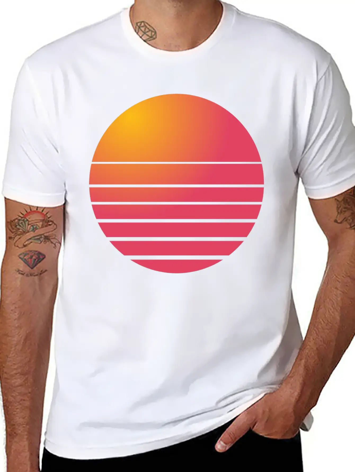Vintage Sunset Sunrise Summer Funny Gifts Basic Graphic T-Shirt – Daily Comfort In Soft Cotton