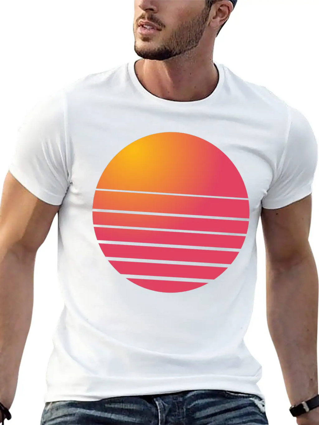 Vintage Sunset Sunrise Summer Funny Gifts Basic Graphic T-Shirt – Daily Comfort In Soft Cotton