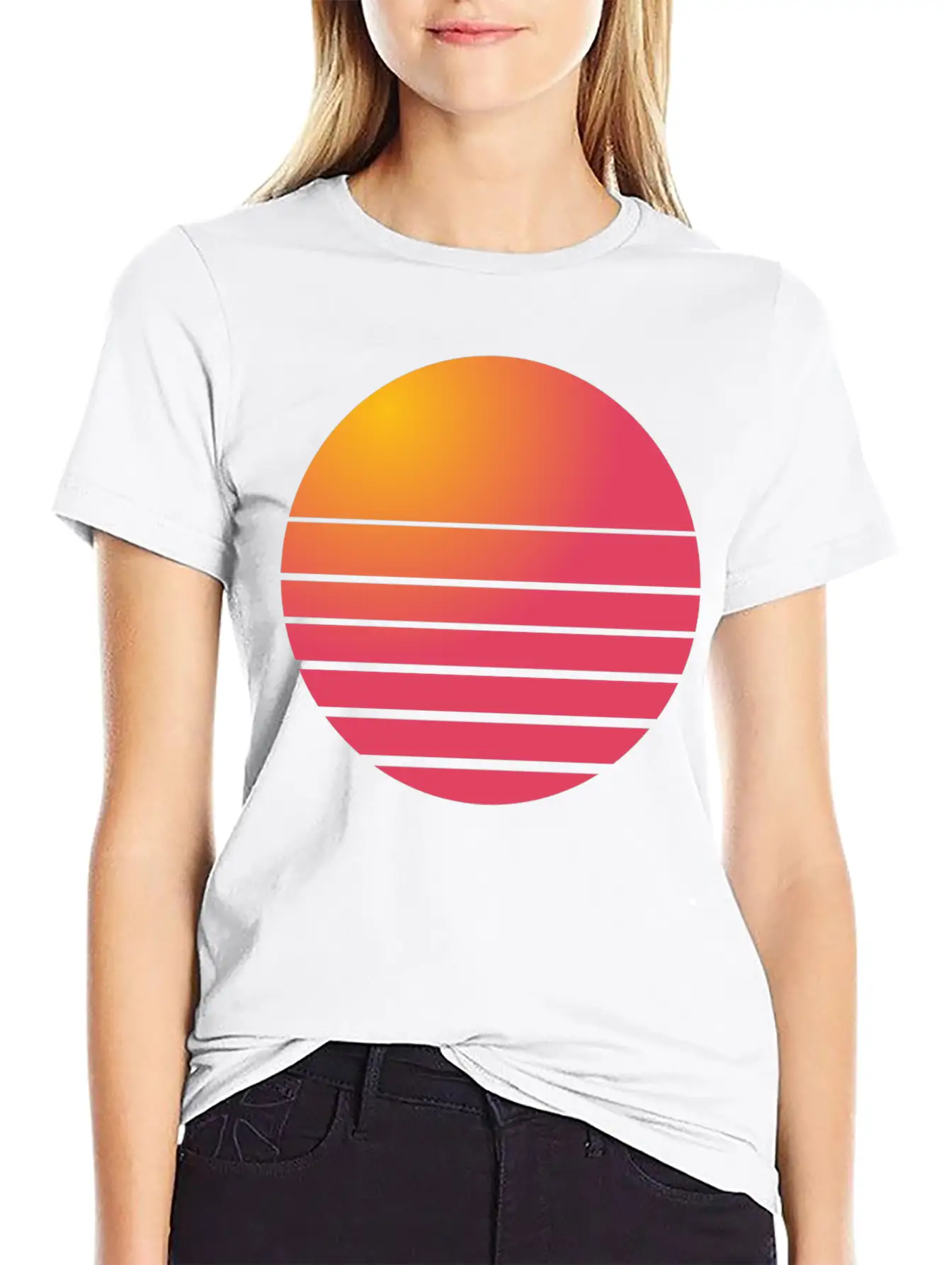 Vintage Sunset Sunrise Summer Funny Gifts Basic Graphic T-Shirt – Daily Comfort In Soft Cotton