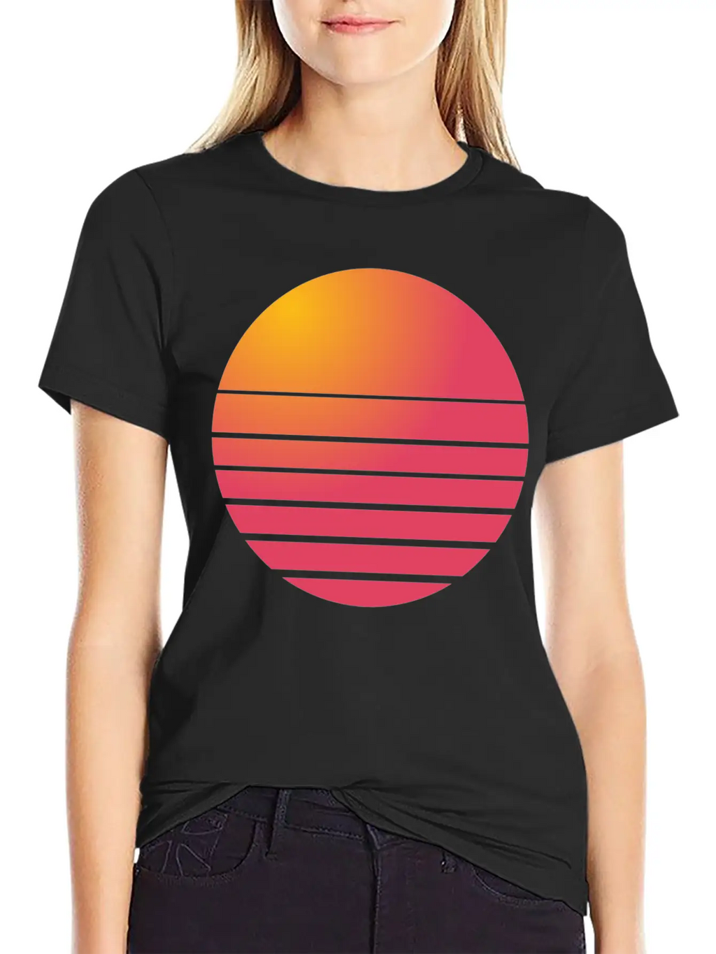 Vintage Sunset Sunrise Summer Funny Gifts Basic Graphic T-Shirt – Daily Comfort In Soft Cotton