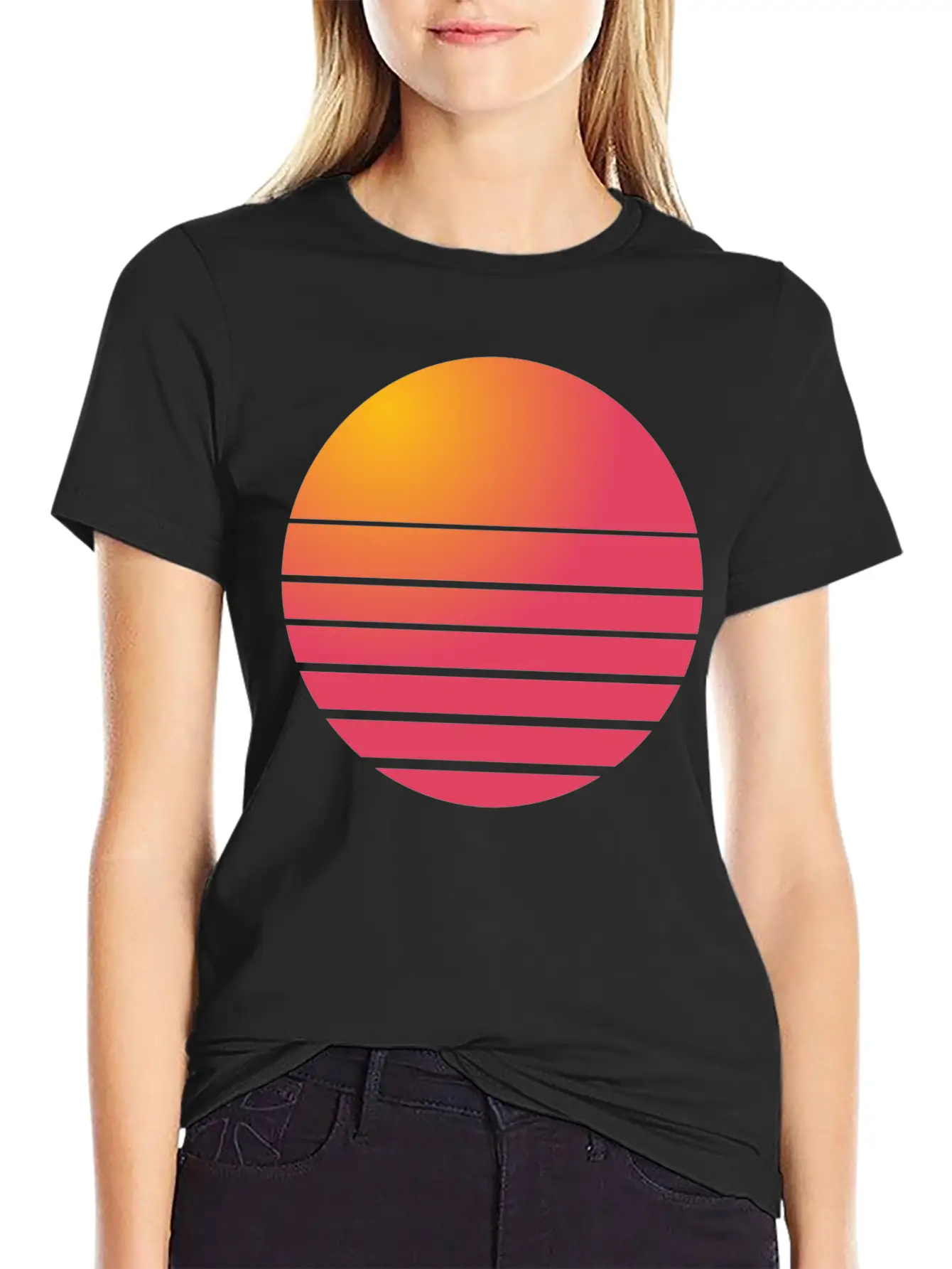 Vintage Sunset Sunrise Summer Funny Gifts Basic Graphic T-Shirt – Daily Comfort In Soft Cotton