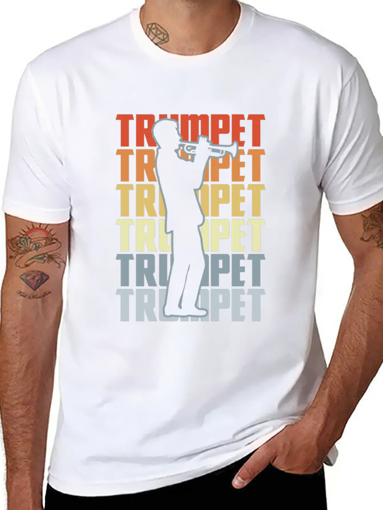 Vintage Trumpet Classic Cotton Tee – Unisex Comfort For Any Season