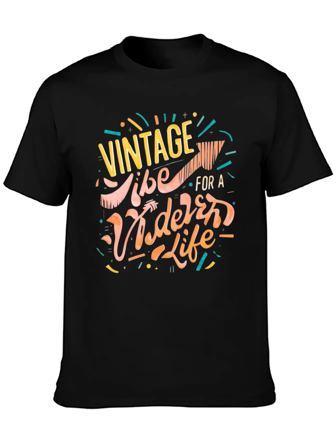 Vintage Vibe For Modern Life Breathable Soft Cotton T-Shirt – Timeless Casual Look