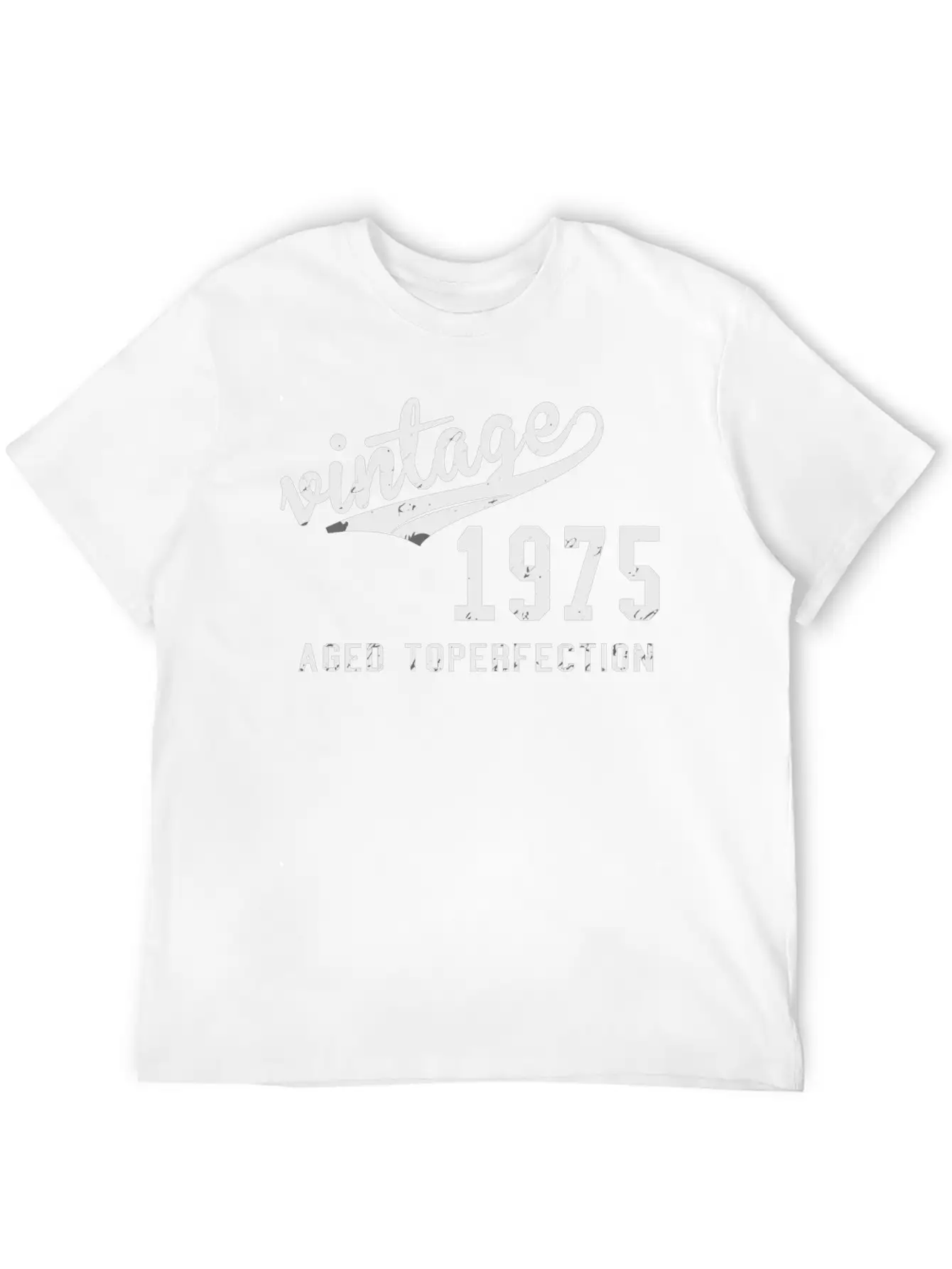 Vintage - Vintage 1975 Aged Toperfection Basic Graphic T-Shirt – Daily Comfort In Soft Cotton