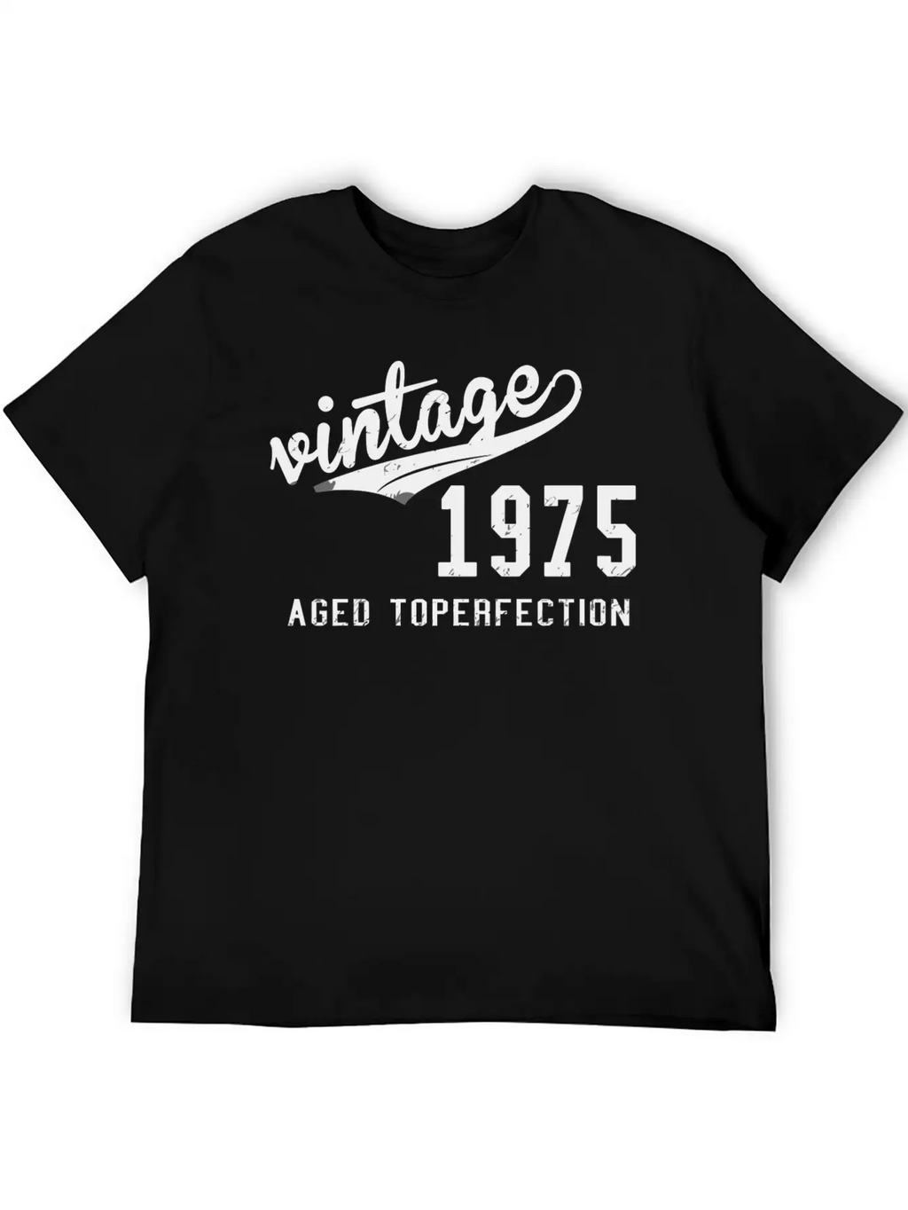 Vintage - Vintage 1975 Aged Toperfection Basic Graphic T-Shirt – Daily Comfort In Soft Cotton