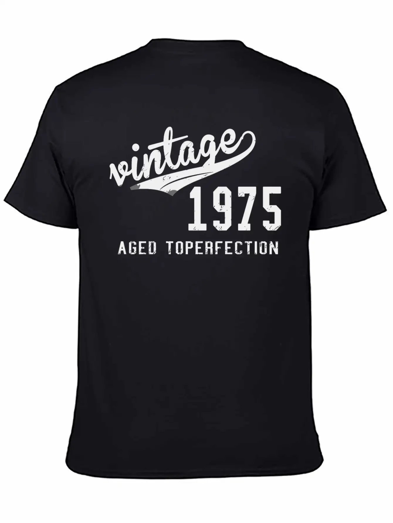 Vintage - Vintage 1975 Aged Toperfection Basic Graphic T-Shirt – Daily Comfort In Soft Cotton