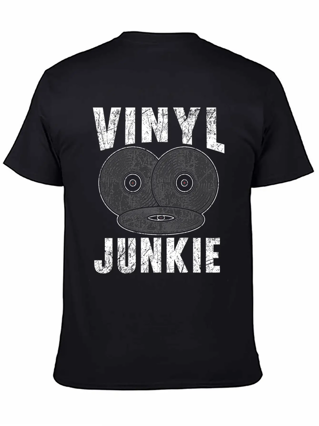 Vinyl Junkie Vinyl Record Player Music Lover Modern Fit Casual T-Shirt – Clean And Versatile Design