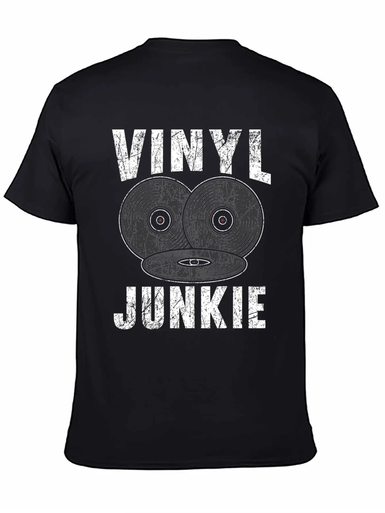 Vinyl Junkie Vinyl Record Player Music Lover Modern Fit Casual T-Shirt – Clean And Versatile Design