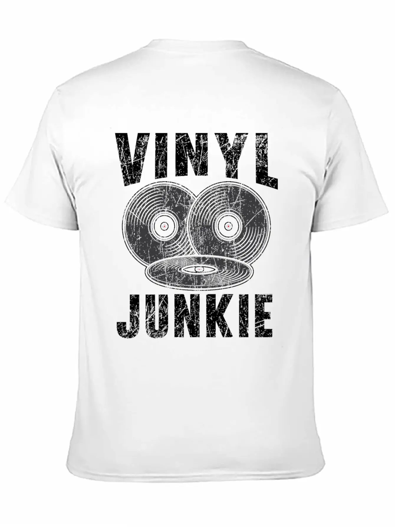 Vinyl Junkie Vinyl Record Player Music Lover Modern Fit Casual T-Shirt – Clean And Versatile Design