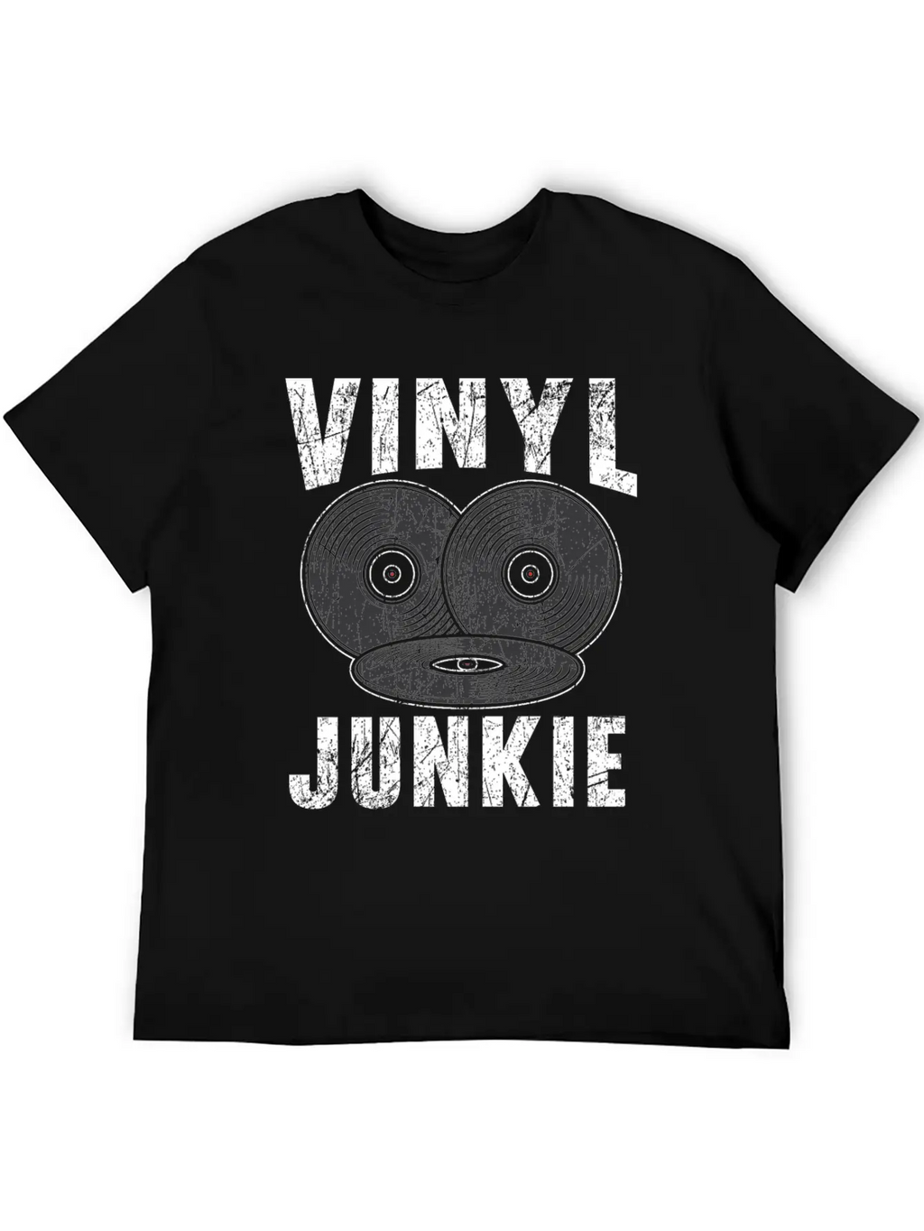 Vinyl Junkie Vinyl Record Player Music Lover Modern Fit Casual T-Shirt – Clean And Versatile Design