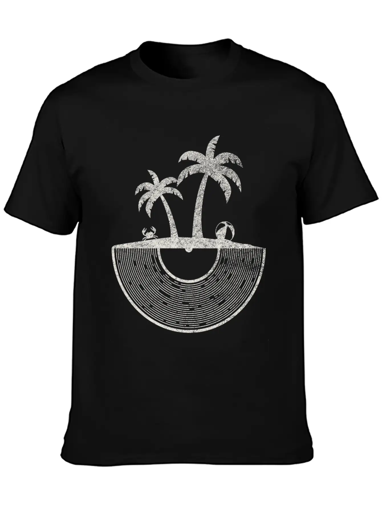 Vinyl Palm And Beach / Vinyl Records Vacation Tee Relaxed Everyday Tee – Lightweight And Durable Cotton