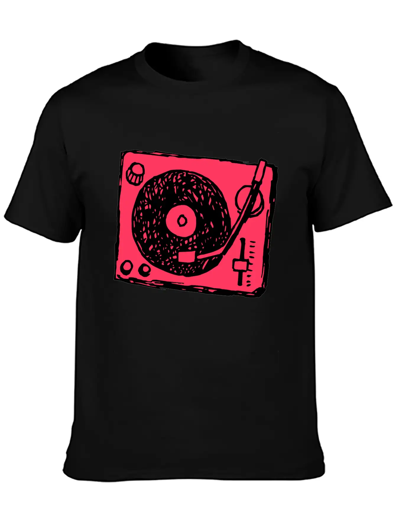Vinyl Player Basic Graphic T-Shirt – Daily Comfort In Soft Cotton