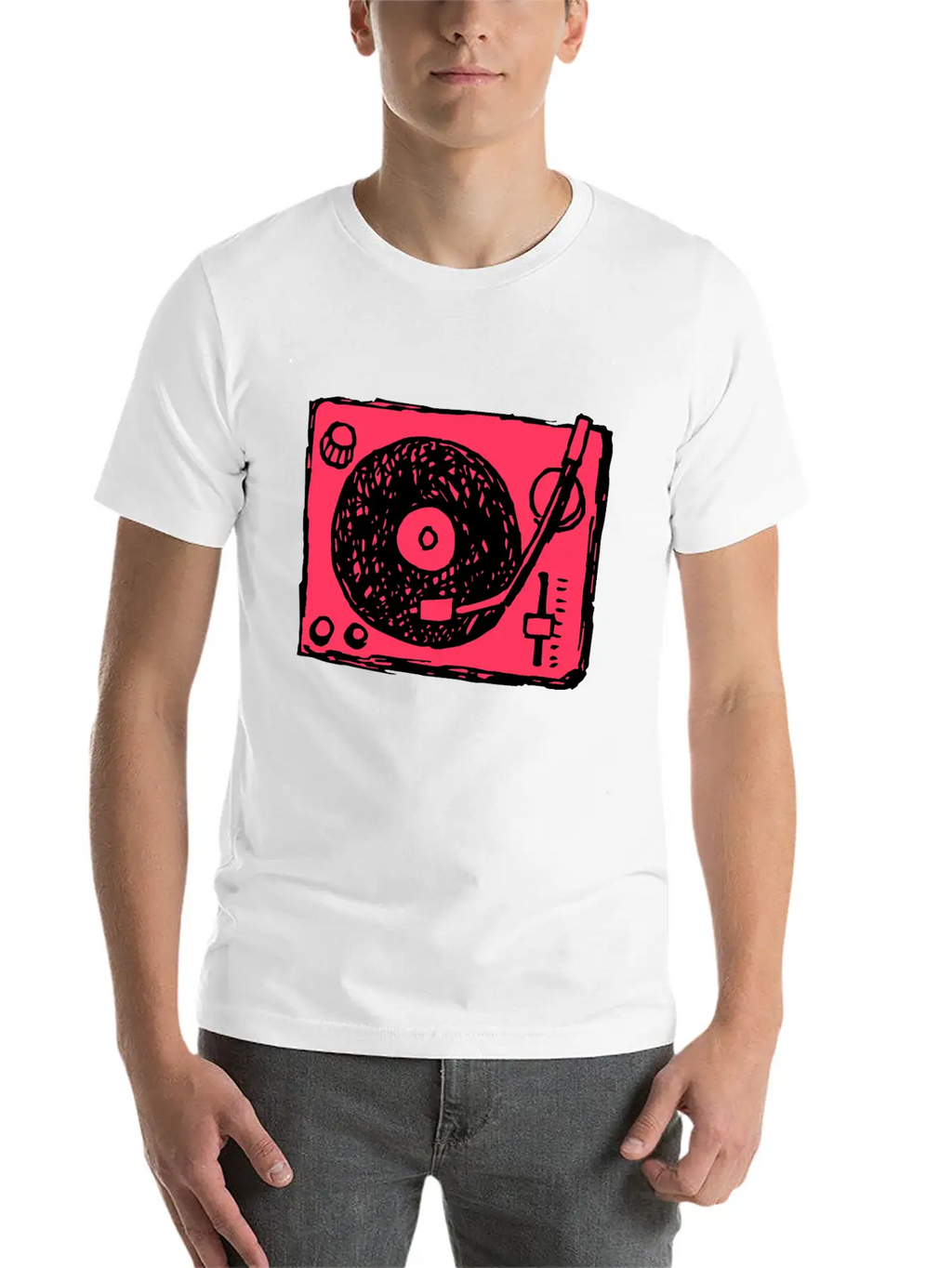 Vinyl Player Basic Graphic T-Shirt – Daily Comfort In Soft Cotton
