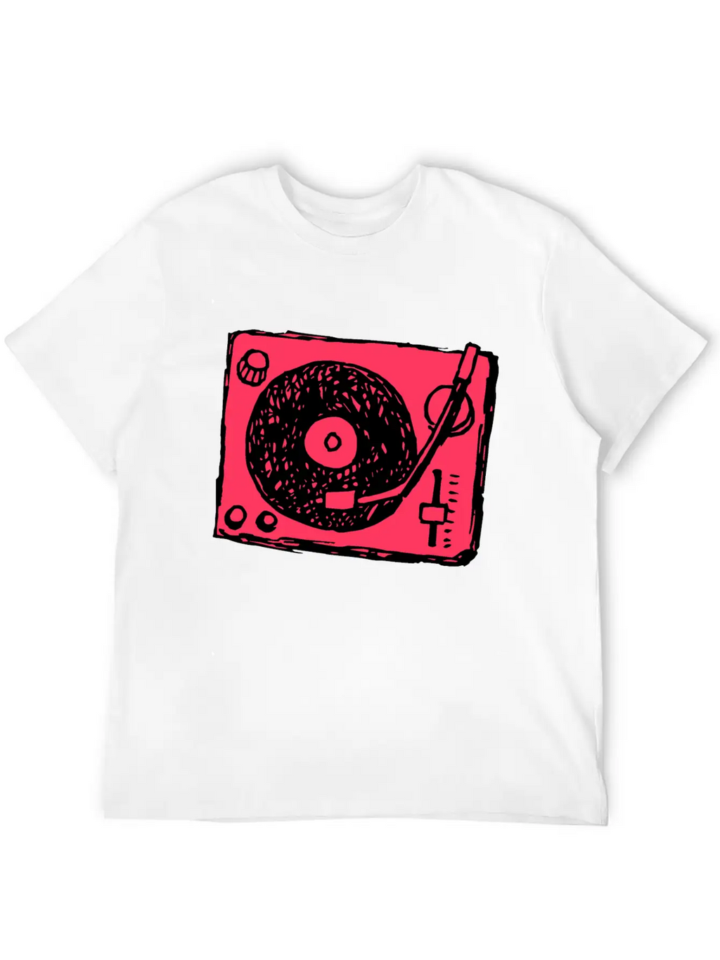 Vinyl Player Basic Graphic T-Shirt – Daily Comfort In Soft Cotton