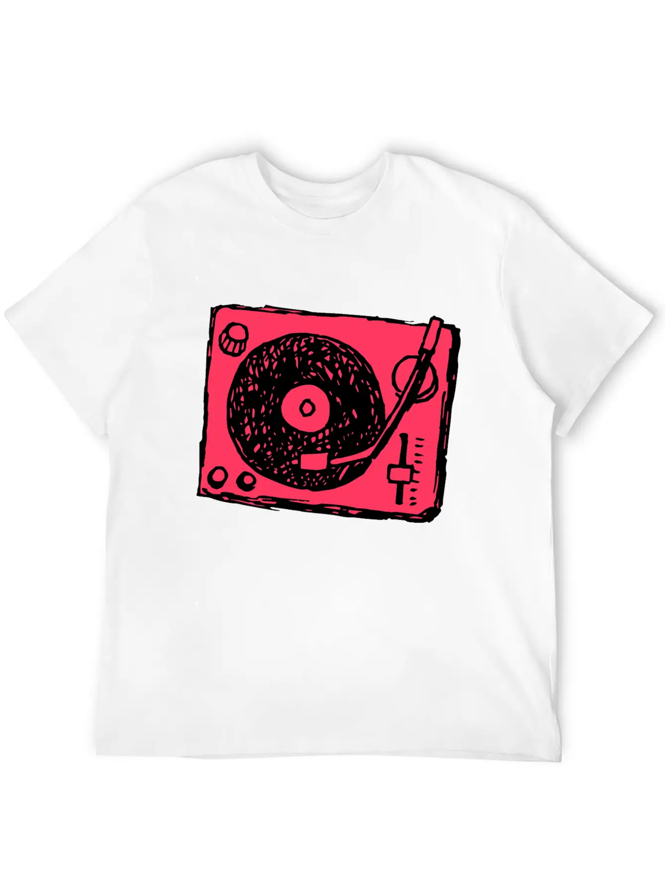 Vinyl Player Basic Graphic T-Shirt – Daily Comfort In Soft Cotton