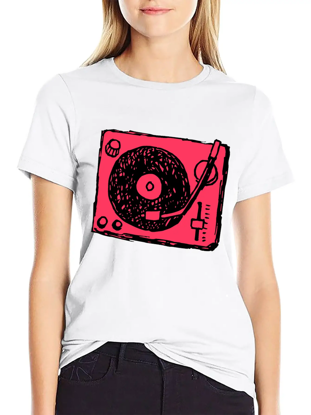 Vinyl Player Basic Graphic T-Shirt – Daily Comfort In Soft Cotton