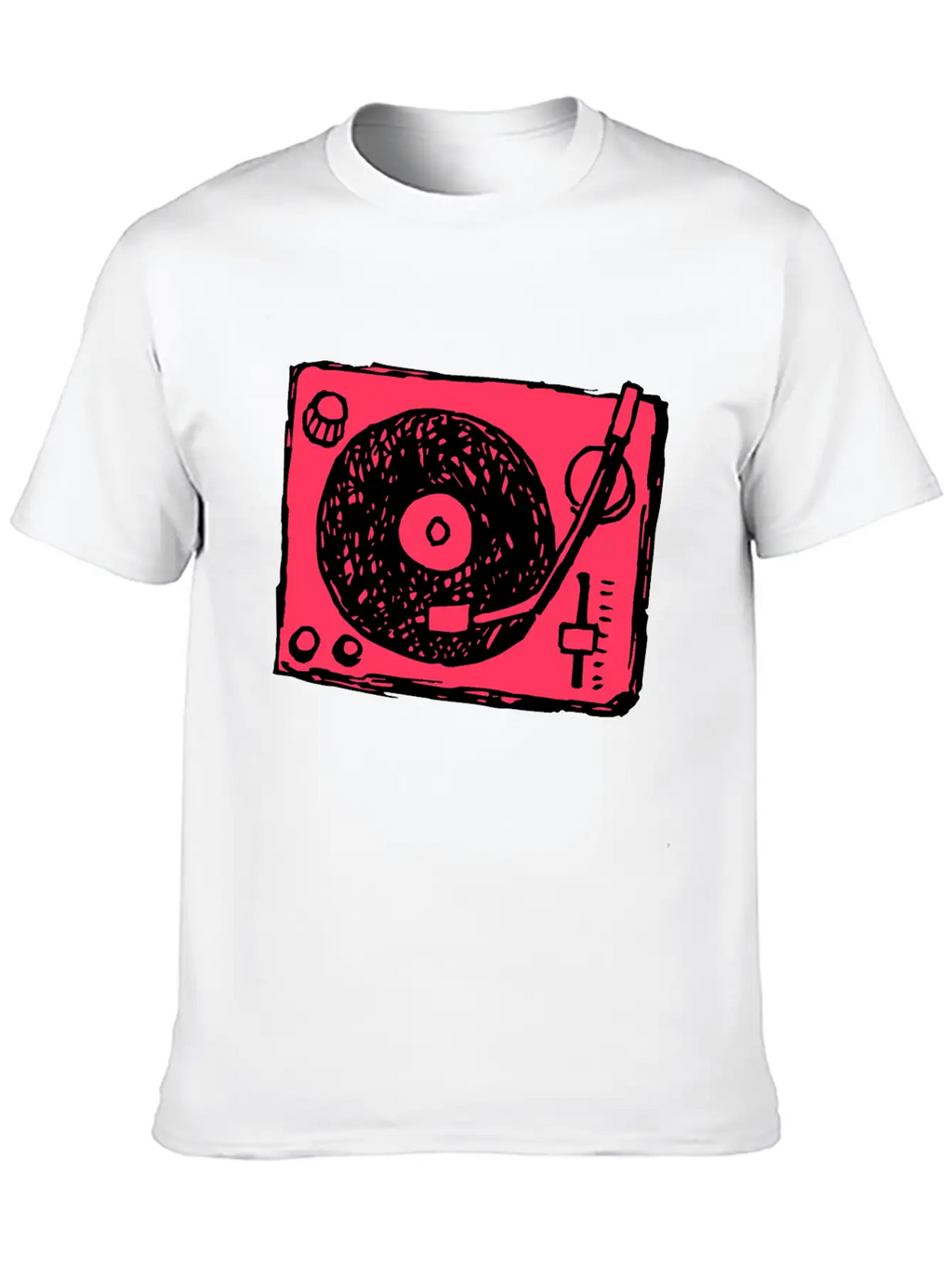 Vinyl Player Basic Graphic T-Shirt – Daily Comfort In Soft Cotton