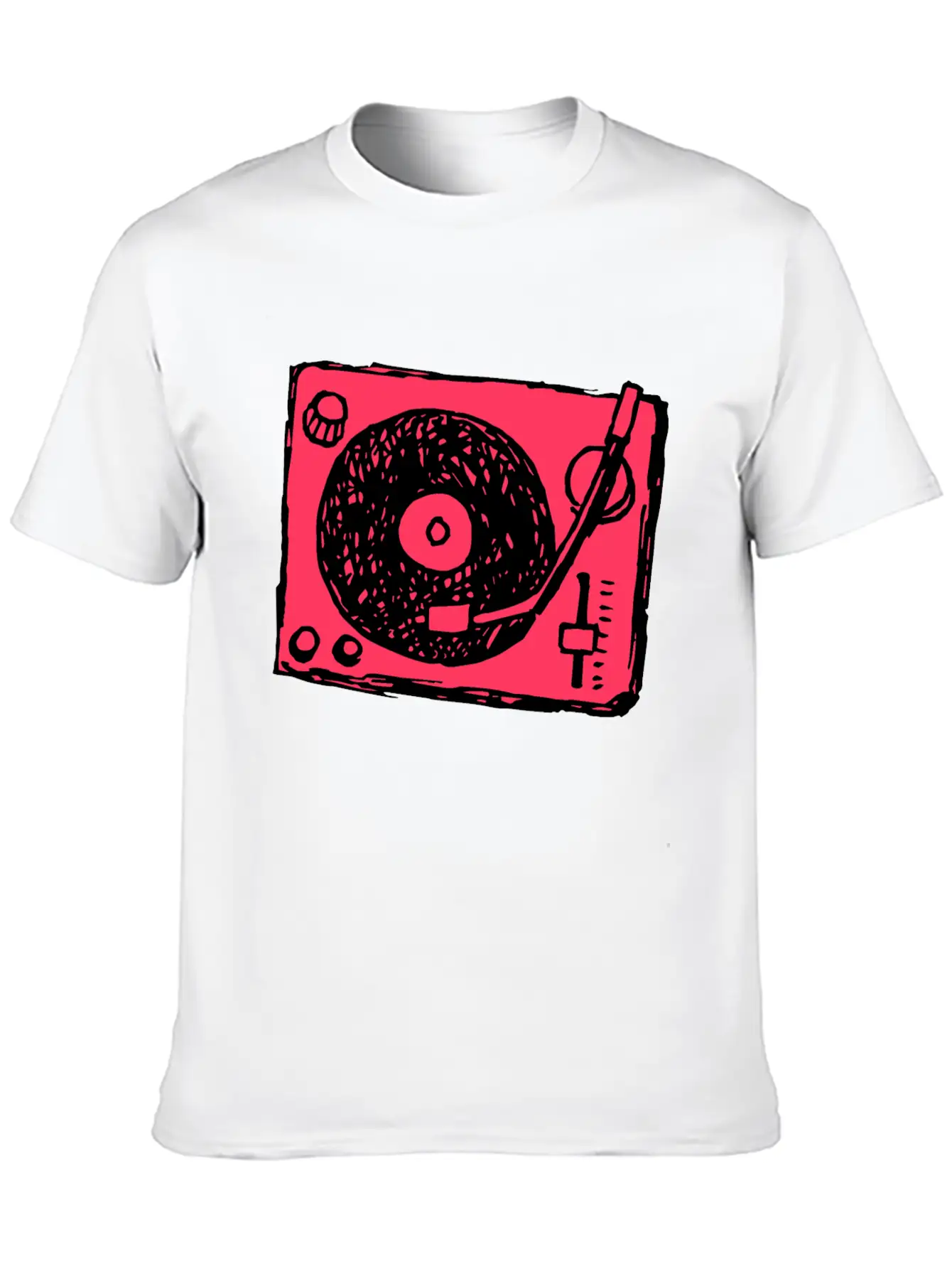 Vinyl Player Basic Graphic T-Shirt – Daily Comfort In Soft Cotton