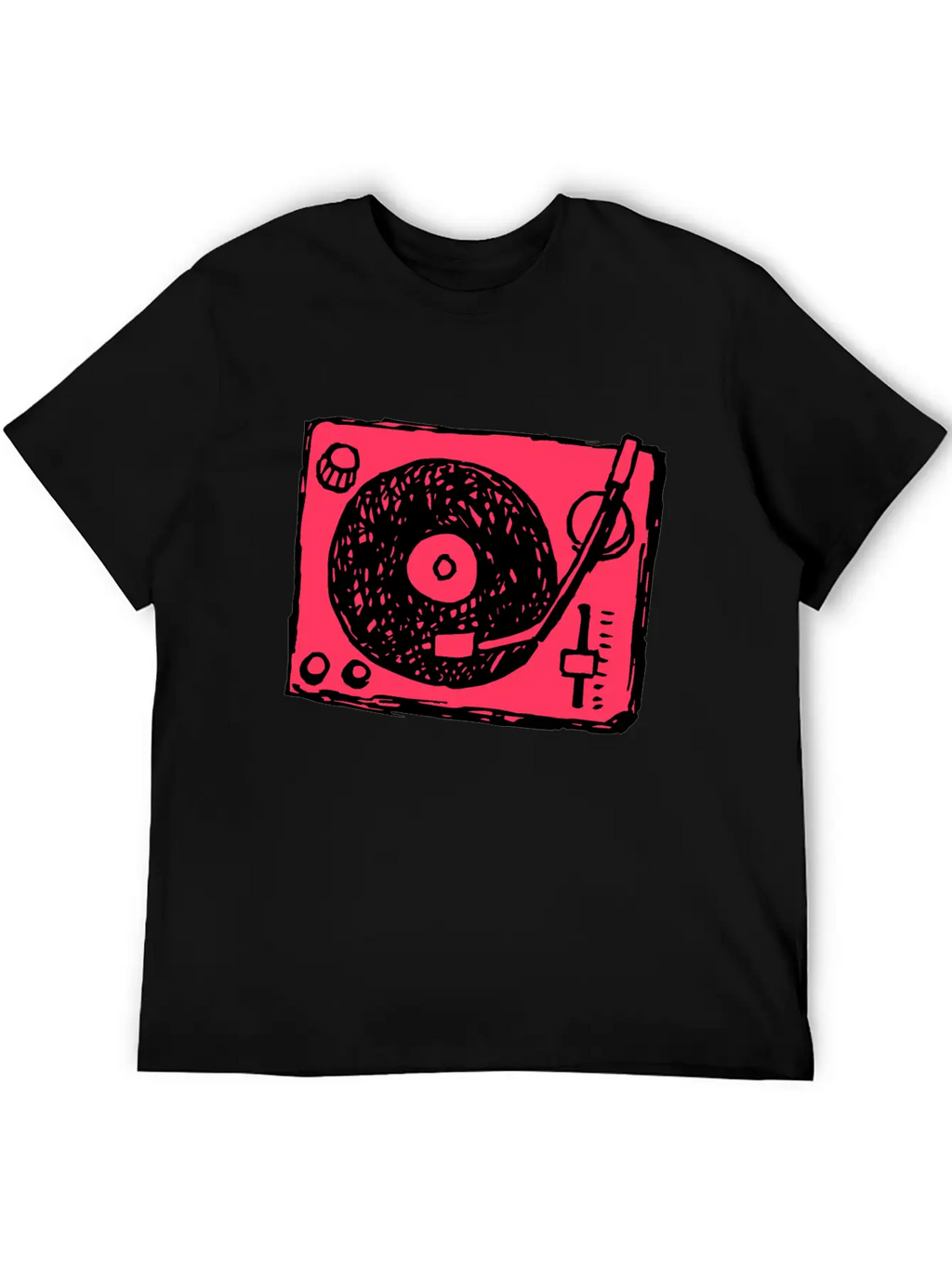 Vinyl Player Basic Graphic T-Shirt – Daily Comfort In Soft Cotton