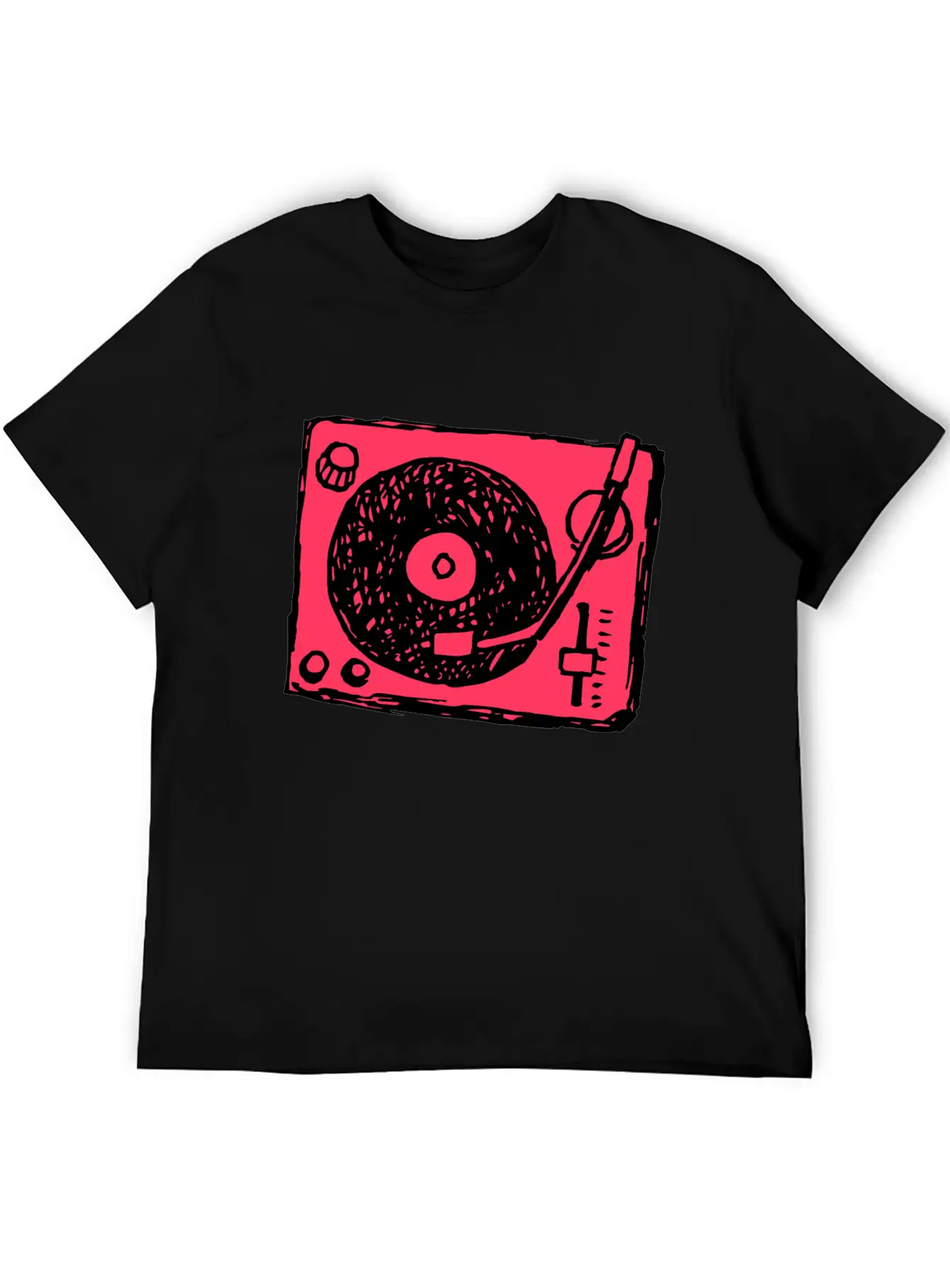 Vinyl Player Basic Graphic T-Shirt – Daily Comfort In Soft Cotton