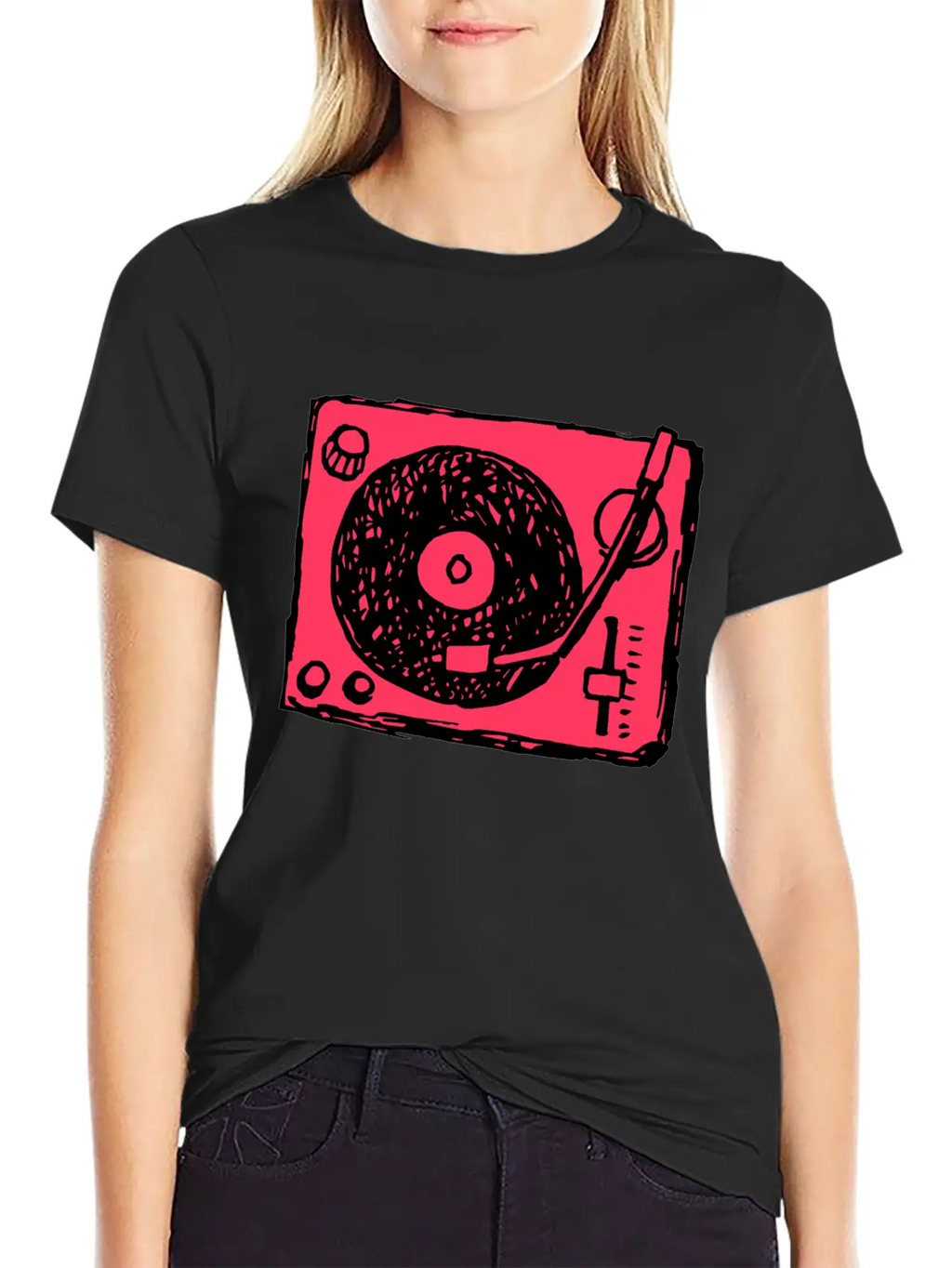 Vinyl Player Basic Graphic T-Shirt – Daily Comfort In Soft Cotton