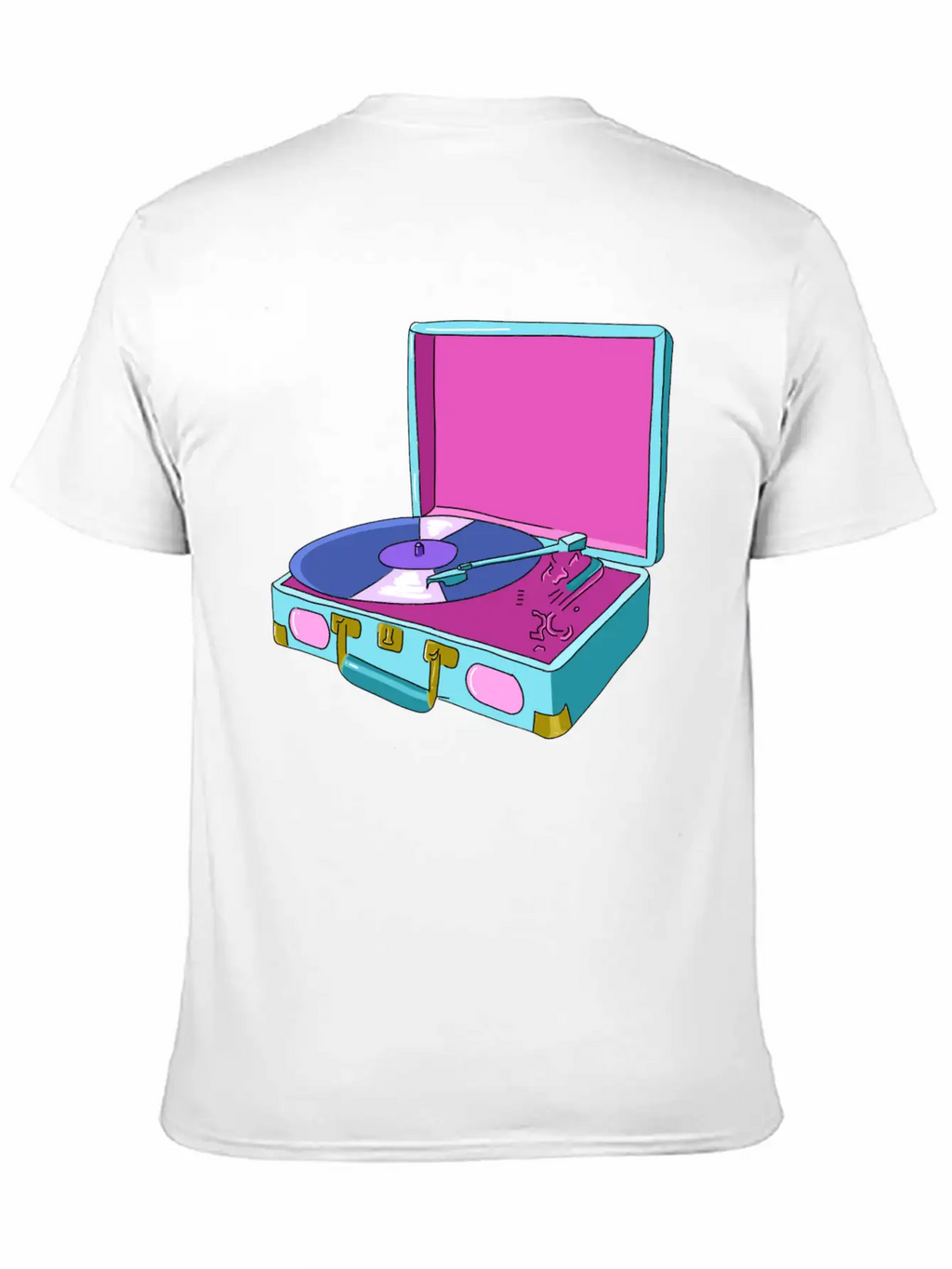 Vinyl Record Player Breathable Soft Cotton T-Shirt – Timeless Casual Look