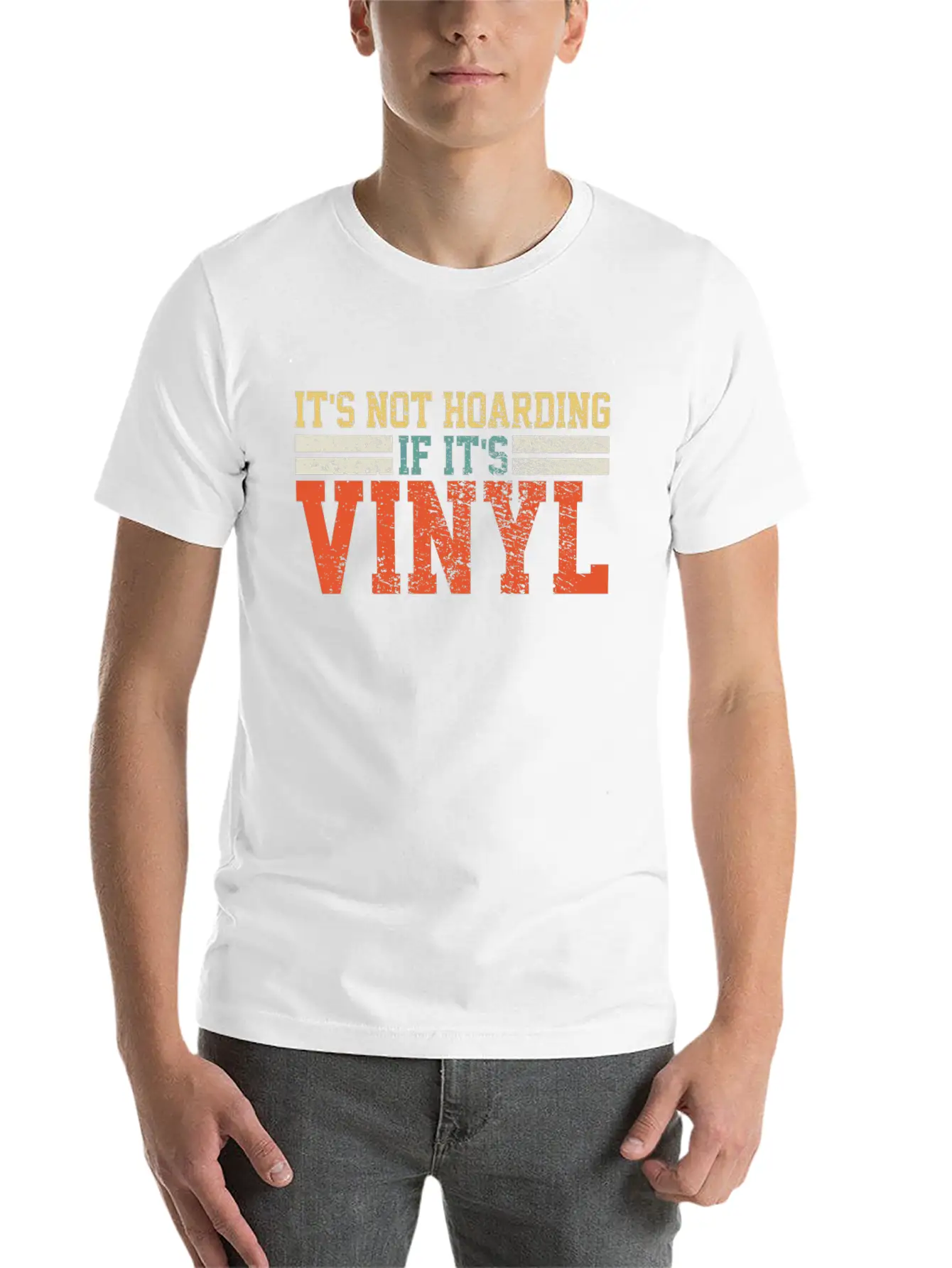 Vinyl Records Collector Retro Unisex Casual T-Shirt – Clean Design For Daily Comfort