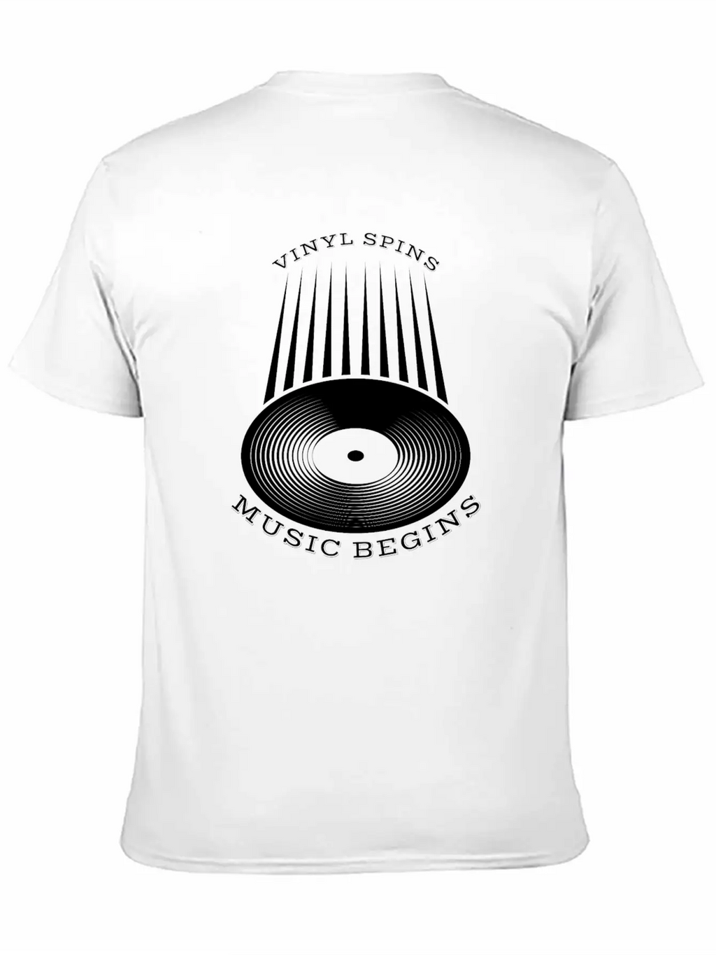 Vinyl Spins Music Begins Breathable Soft Cotton T-Shirt – Timeless Casual Look