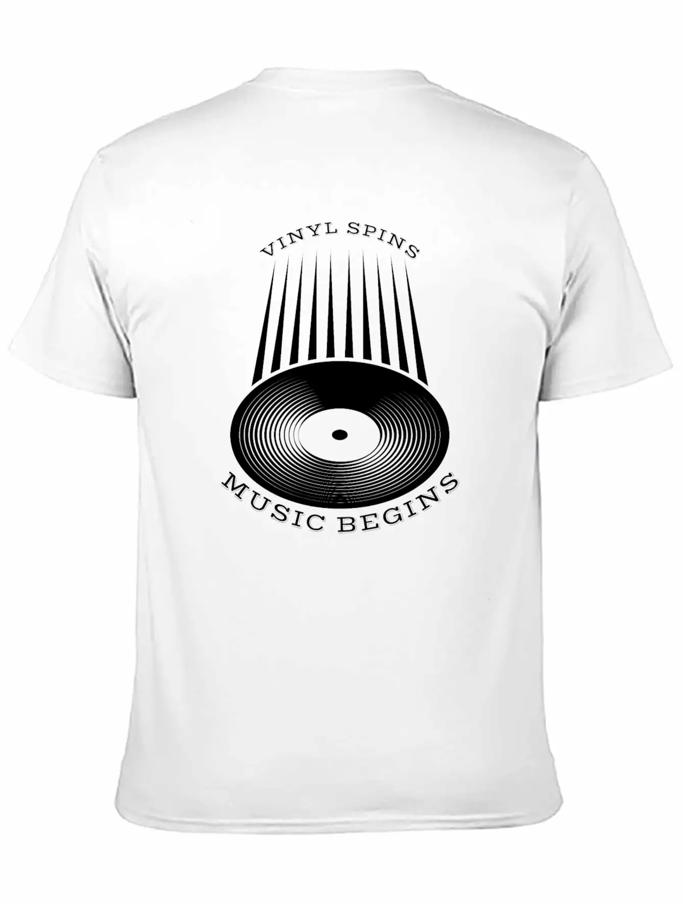 Vinyl Spins Music Begins Breathable Soft Cotton T-Shirt – Timeless Casual Look