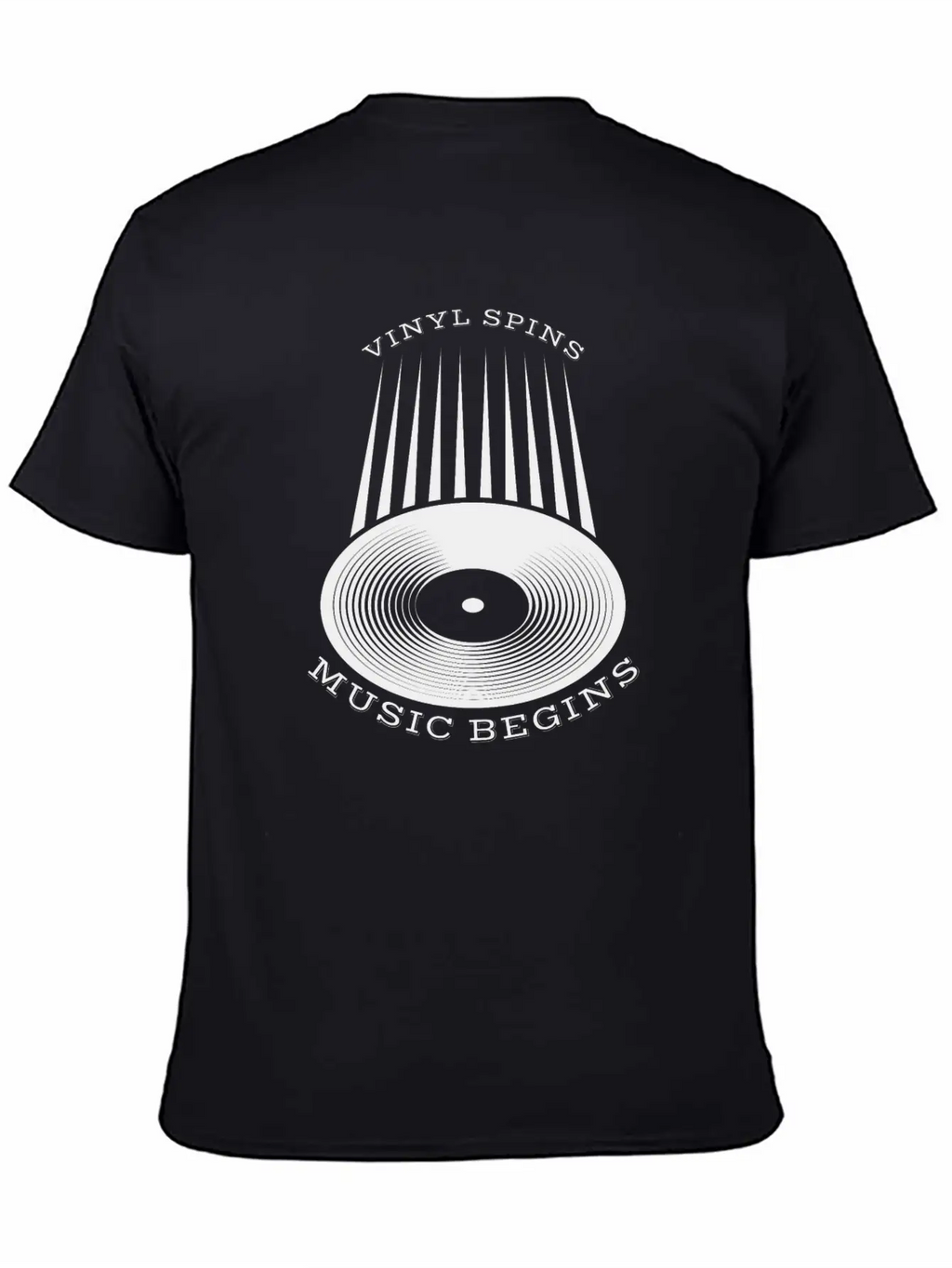 Vinyl Spins Music Begins Breathable Soft Cotton T-Shirt – Timeless Casual Look