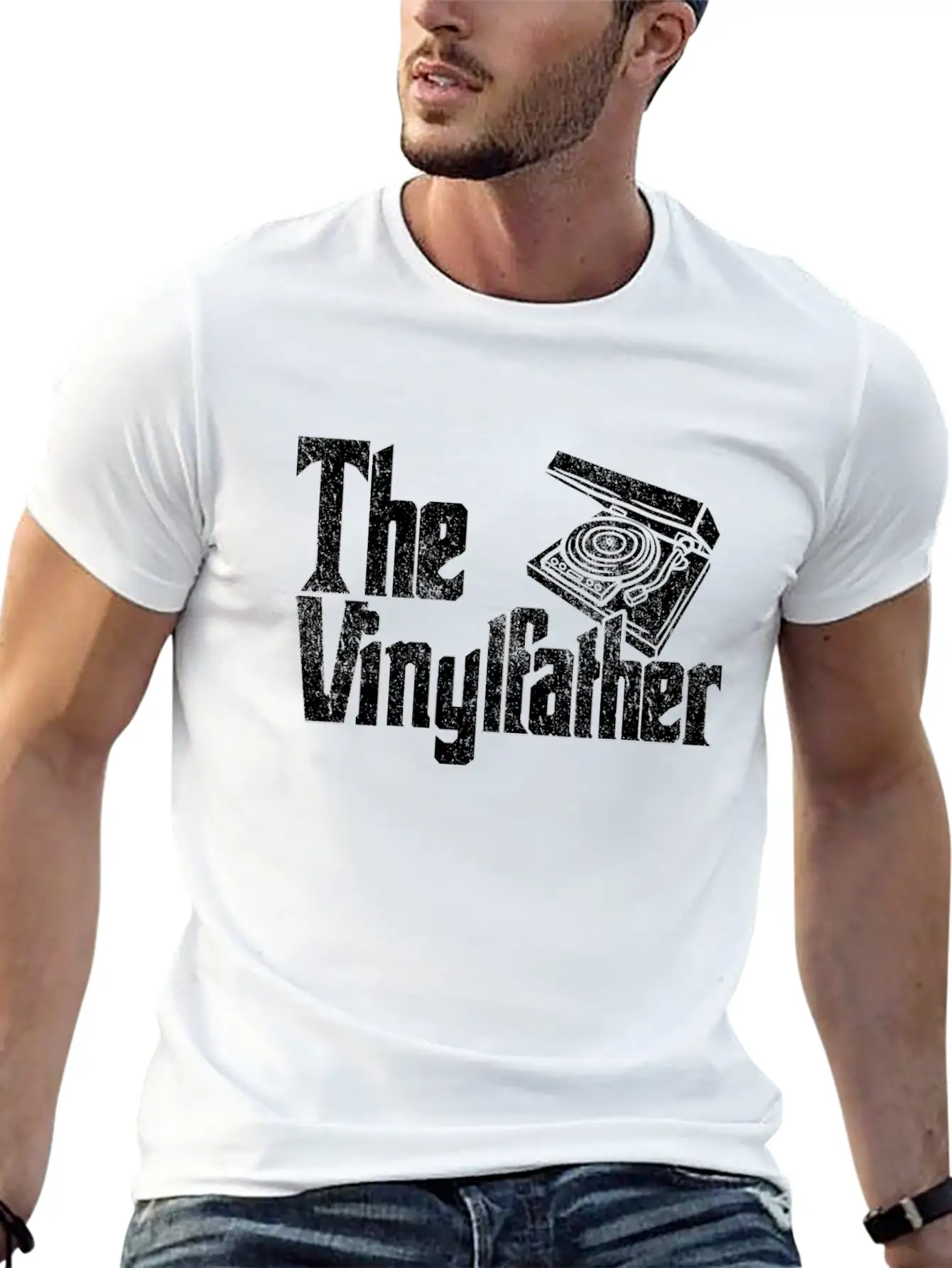 Vinyl The Vinylfather Father Retro Record Music Classic Cotton Tee – Unisex Comfort For Any Season