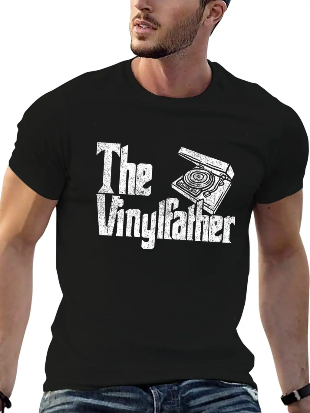 Vinyl The Vinylfather Father Retro Record Music Classic Cotton Tee – Unisex Comfort For Any Season