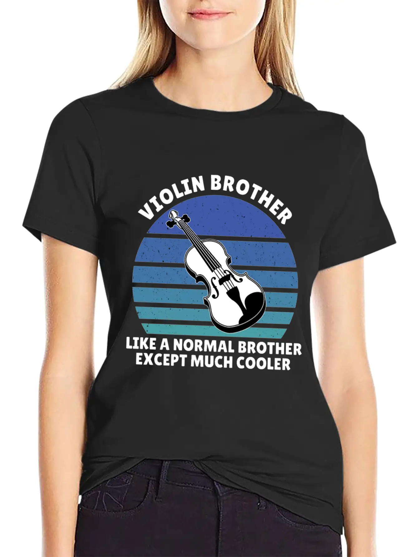 Violin Brother Breathable Soft Cotton T-Shirt – Timeless Casual Look