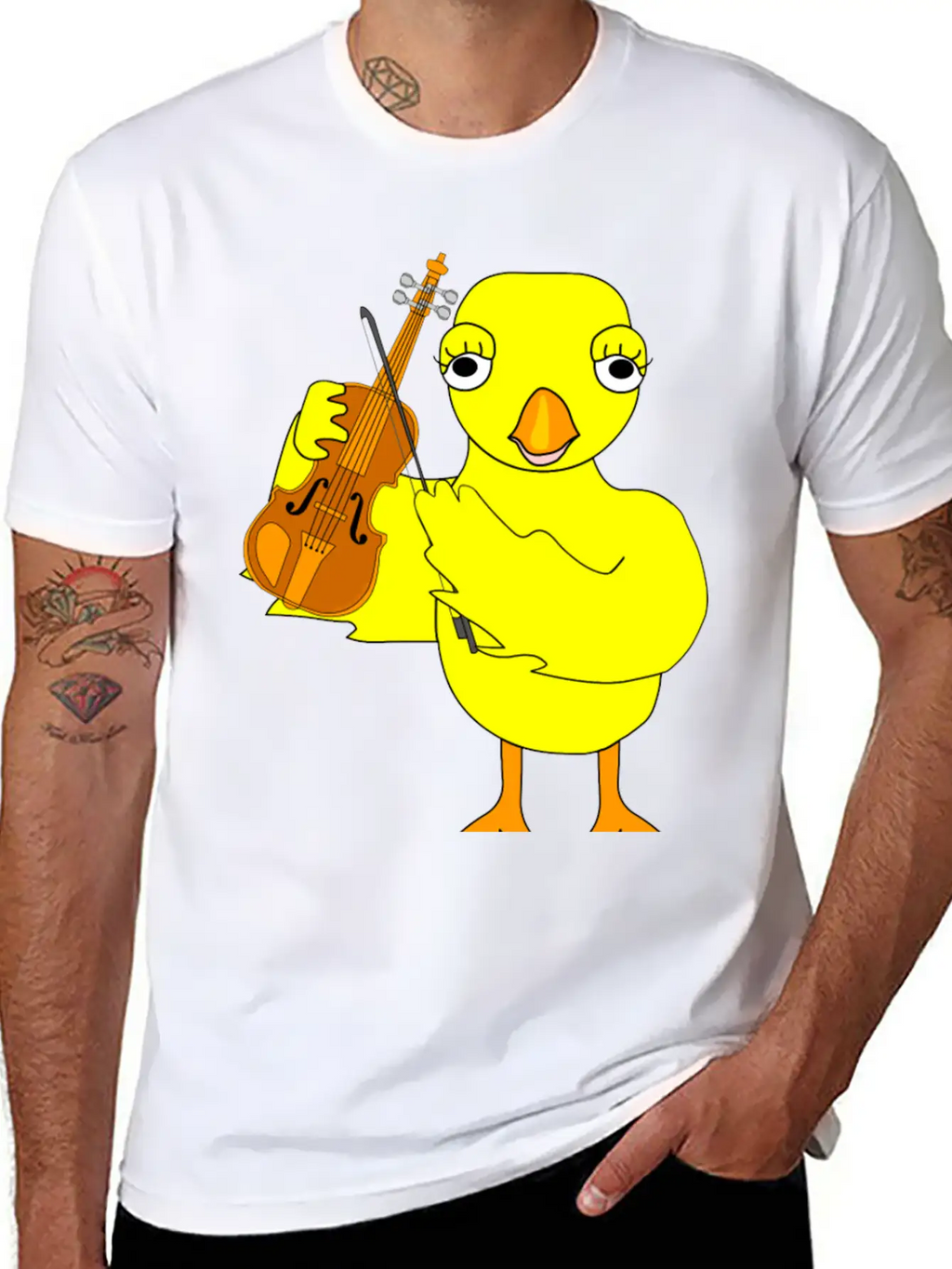 Violin Chick Basic Graphic T-Shirt – Daily Comfort In Soft Cotton