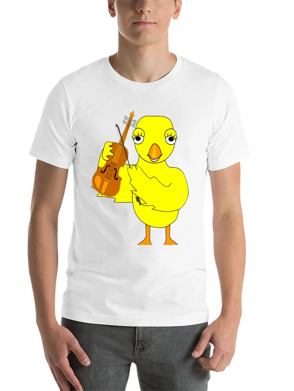 Violin Chick Basic Graphic T-Shirt – Daily Comfort In Soft Cotton