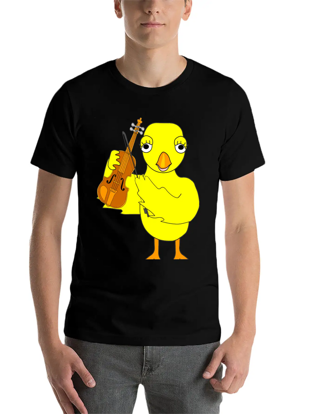 Violin Chick Basic Graphic T-Shirt – Daily Comfort In Soft Cotton