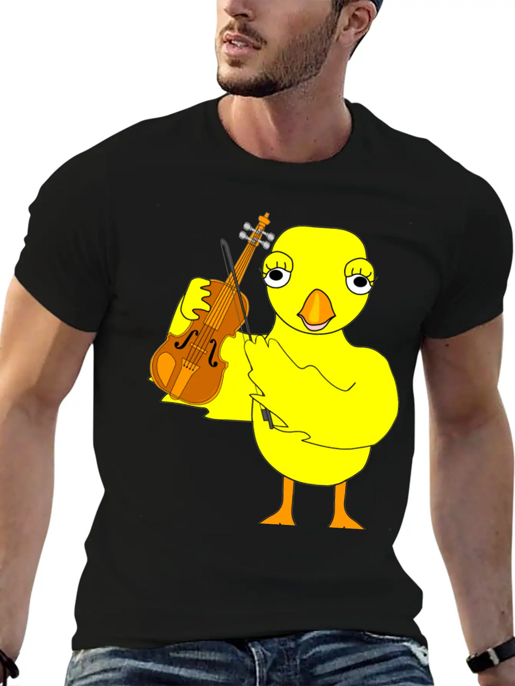 Violin Chick Basic Graphic T-Shirt – Daily Comfort In Soft Cotton