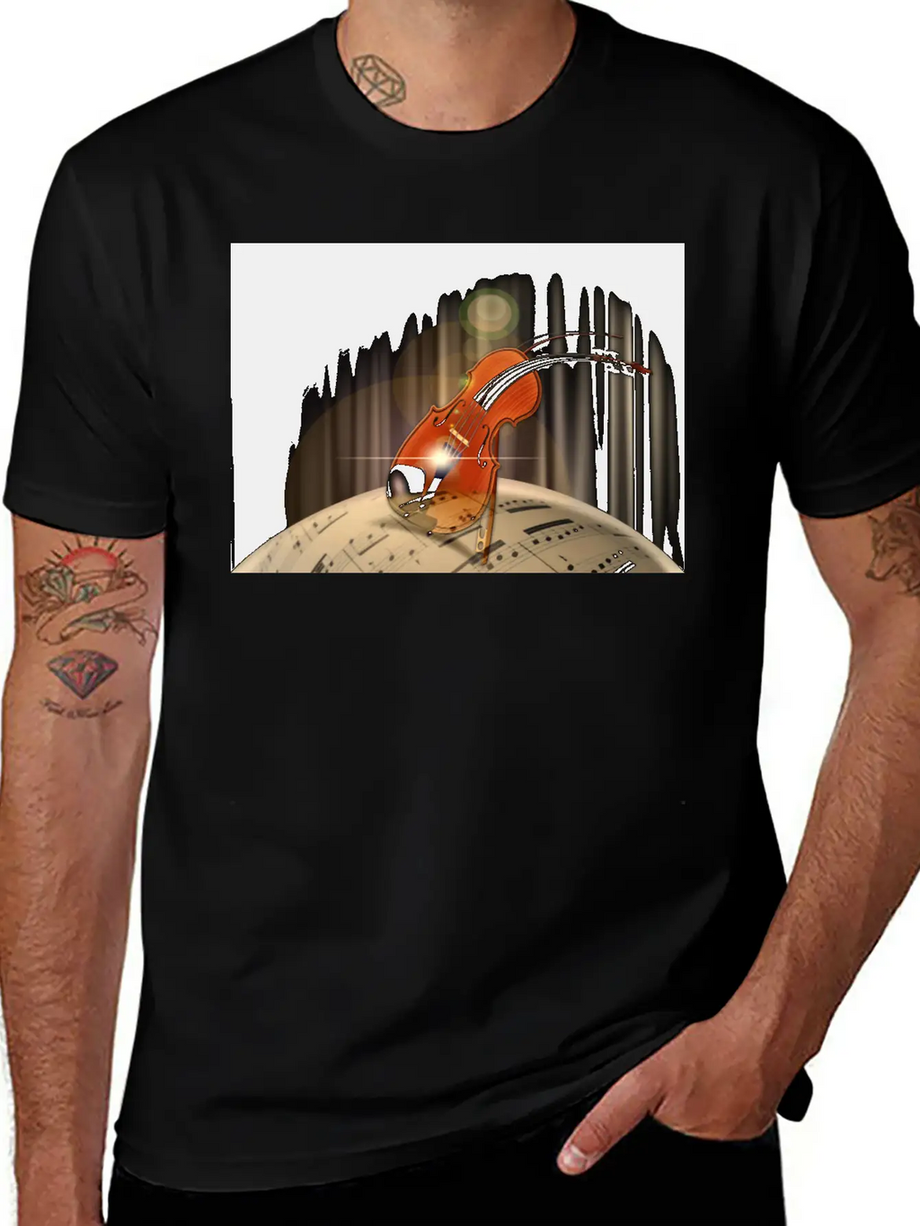 Violin Essential Unisex Summer Tee – Soft Cotton Casual Fit