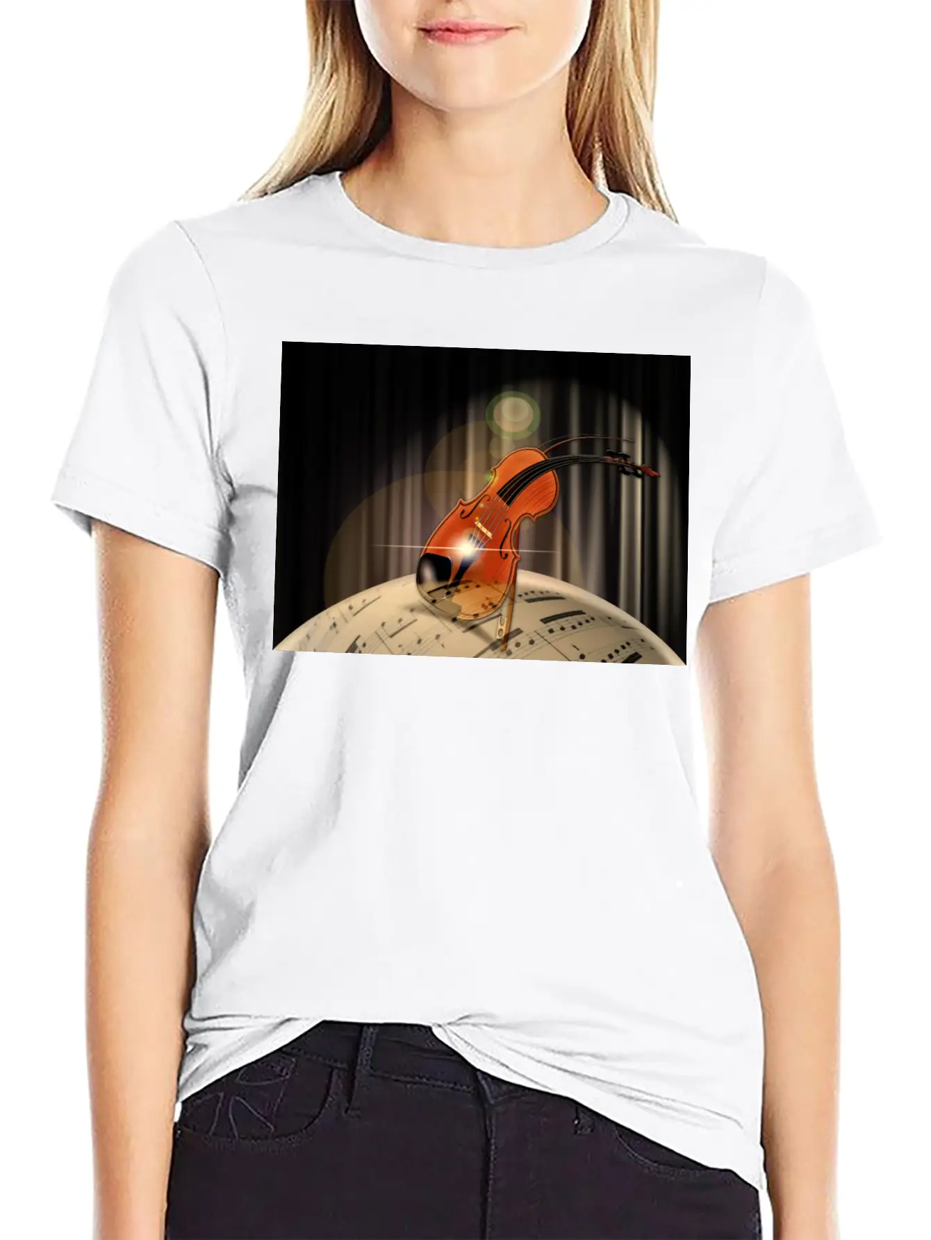 Violin Essential Unisex Summer Tee – Soft Cotton Casual Fit