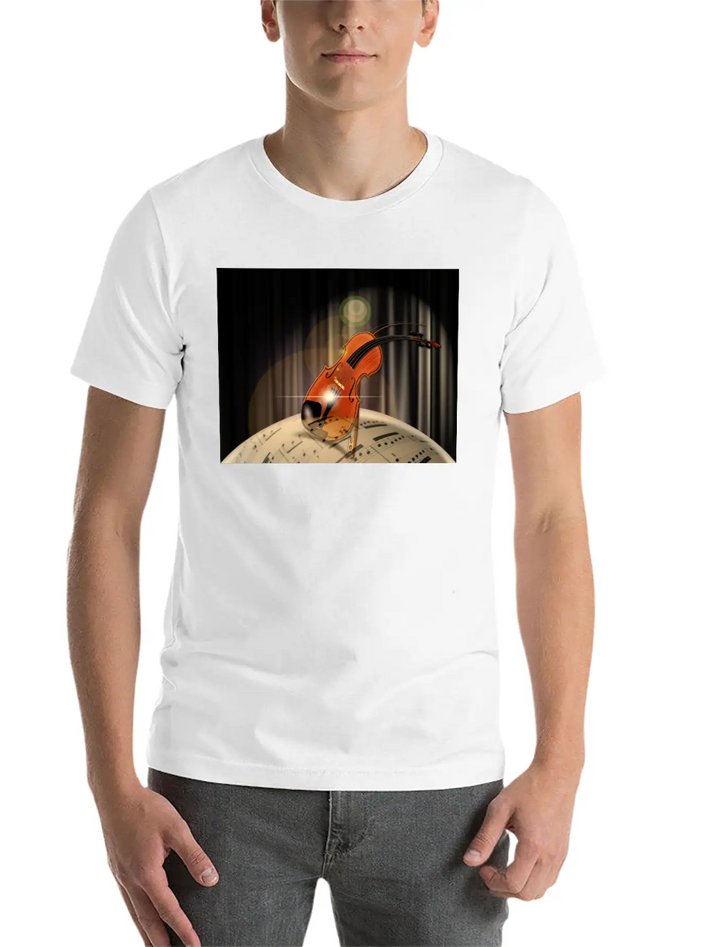 Violin Essential Unisex Summer Tee – Soft Cotton Casual Fit