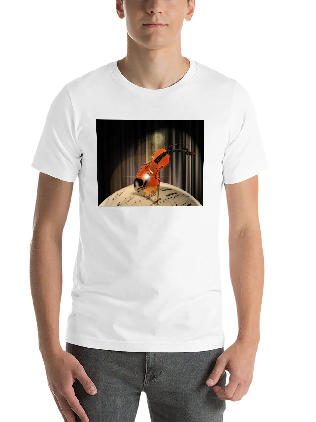 Violin Essential Unisex Summer Tee – Soft Cotton Casual Fit